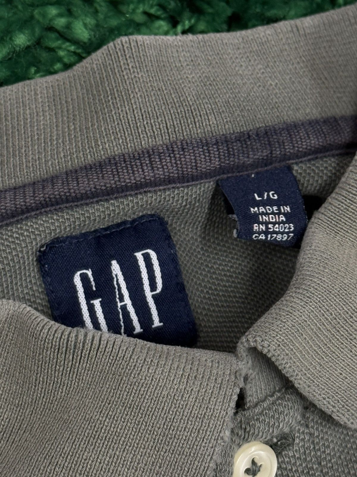 Gap Vintage Gap Striped Polo Shirt Large Olive Green L Size US L / EU 52-54 / 3 - 3 Thumbnail