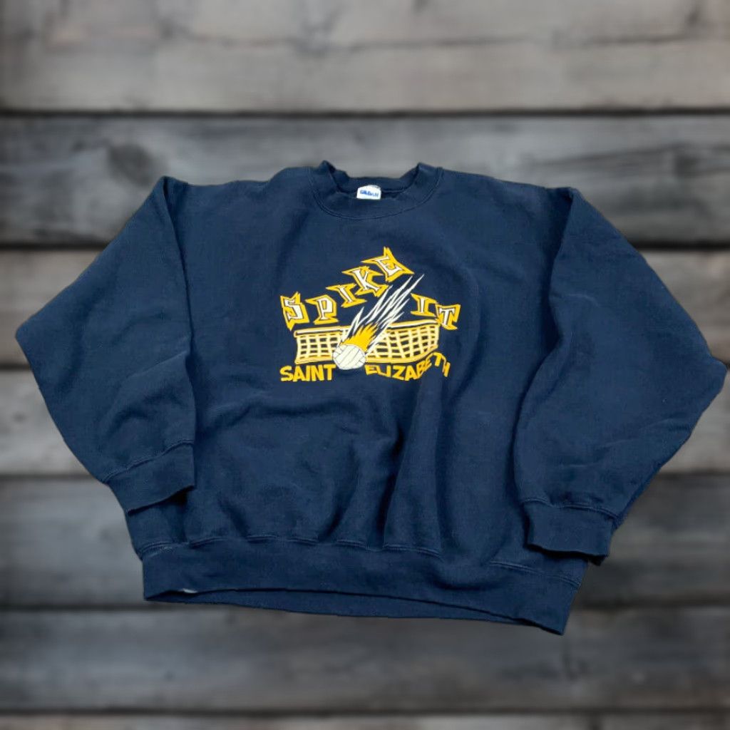 Gildan Gildan Michigan Saint Elizabeth Volleyball Sweatshirt Adult XL Blue Double Sided Print Mens Size US XL / EU 56 / 4 - 1 Thumbnail