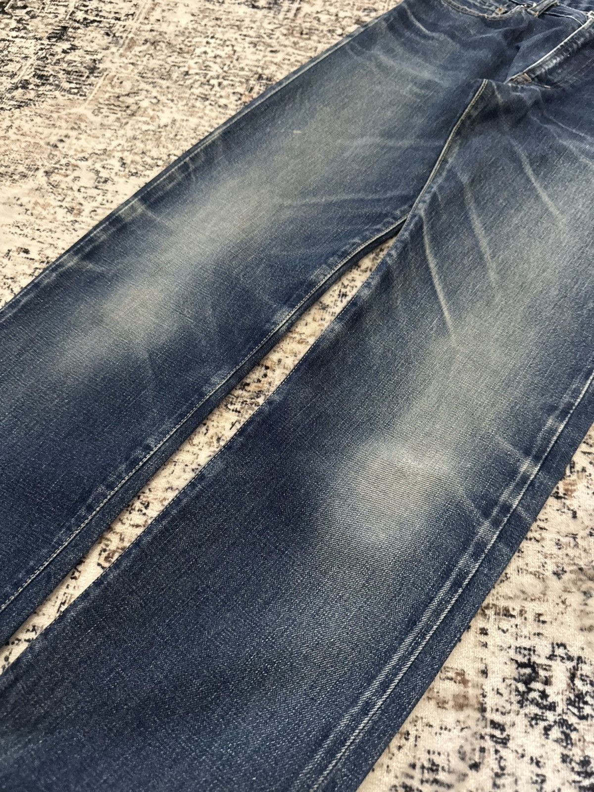 Japanese Brand Blue Blue Japan Indigo Wash Selvedge Redline Jeans Size US 28 / EU 44 - 9 Thumbnail