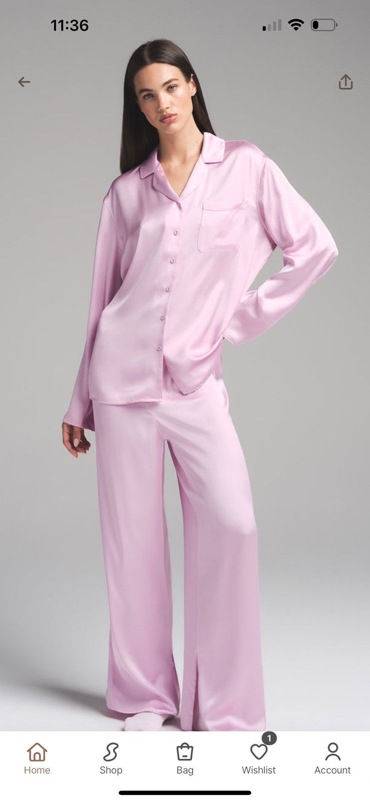 SKIMS Skims Woven Shine Pink Rose Sleep Set Size S / US 4 / IT 40 - 2 Thumbnail