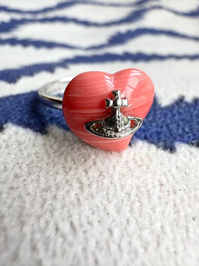 Vivienne Westwood Vivienne Westwood Red Heart Ring S Size ONE SIZE - 1 Thumbnail