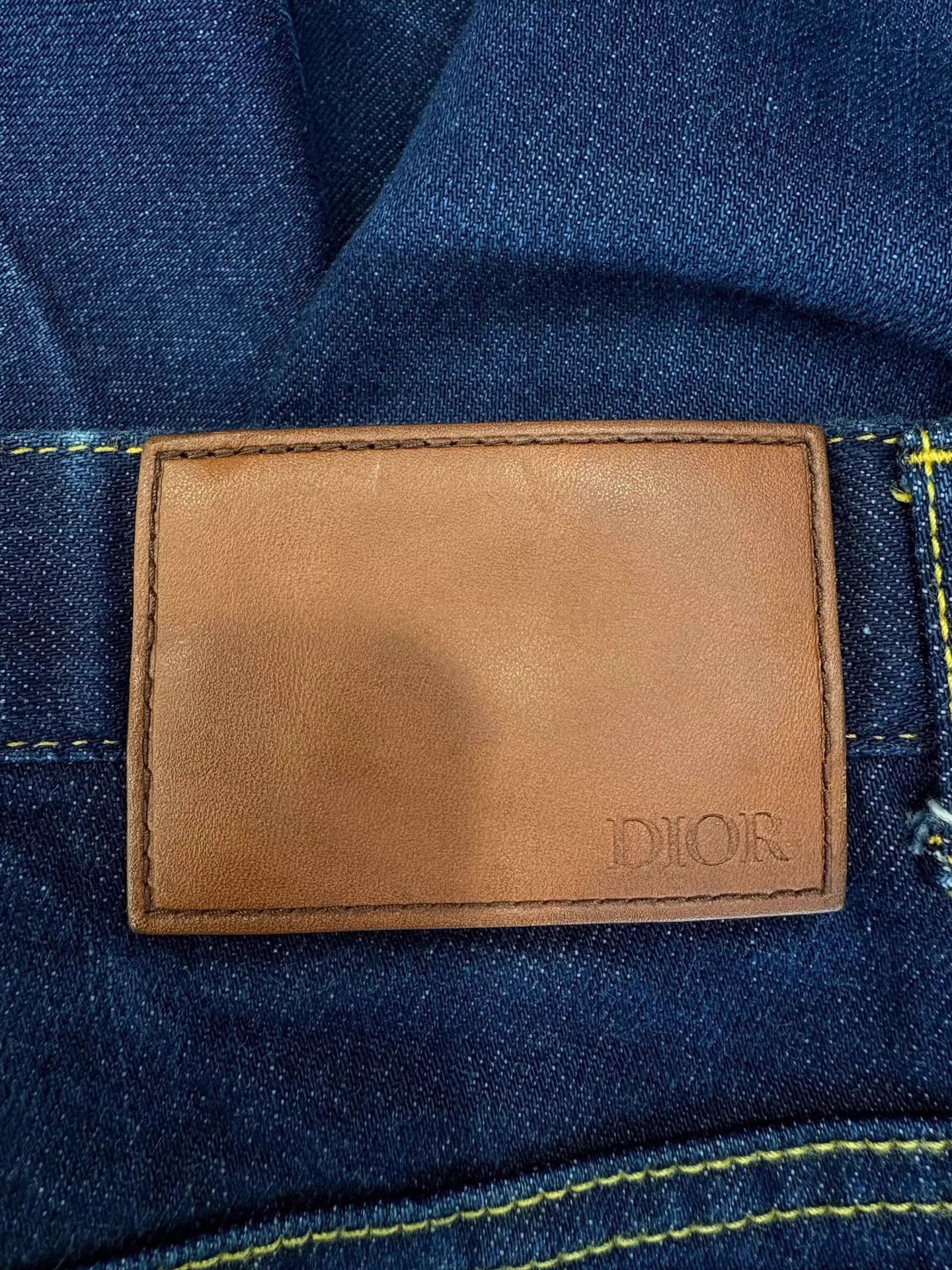 Dior DIOR Embroidered Slogan Jeans K1 Size US 31 - 3 Thumbnail