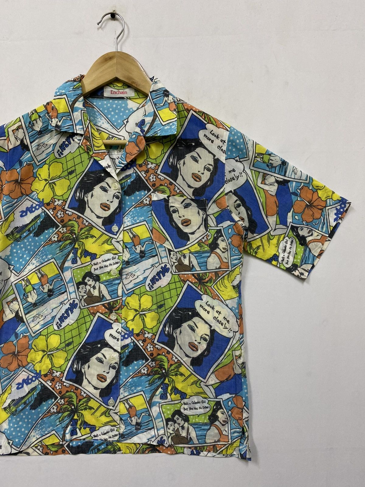 Japanese Brand × Vintage Vintage Hawaiin Shirt Sexy Girl Look At Me More Closely Size US S / EU 44-46 / 1 - 2 Thumbnail