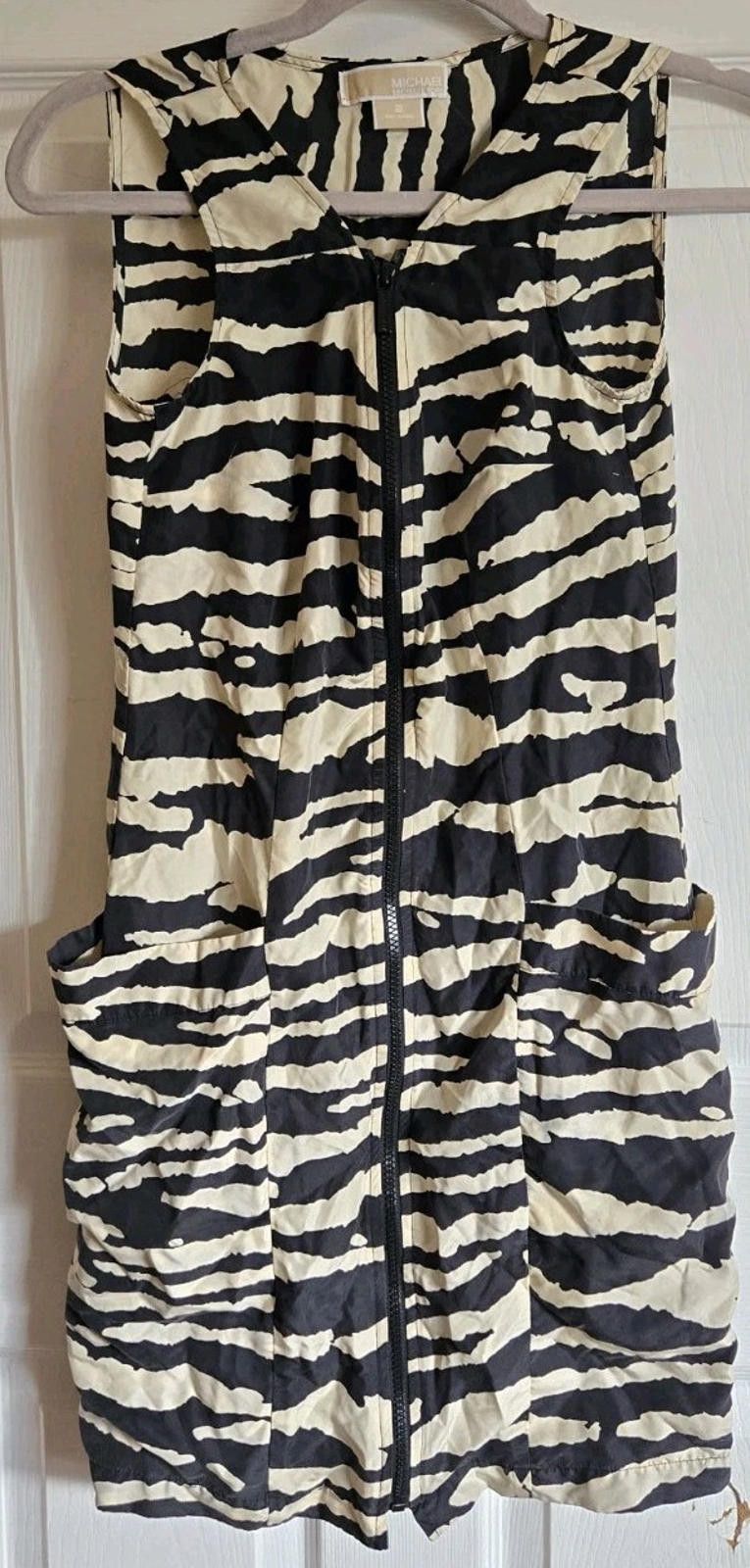 Michael Kors Michael Kors Womens Size 2 Sleeveless Dress Zebra Animal Size XS / US 0-2 / IT 36-38 - 2 Thumbnail
