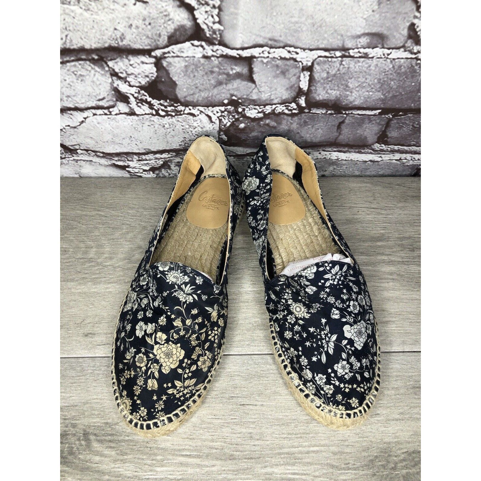 Castaner Castaner Espadrilles Blue Floral Canvas Fabric Slip On Flats Size US 7.5 / IT 37.5 - 2 Thumbnail
