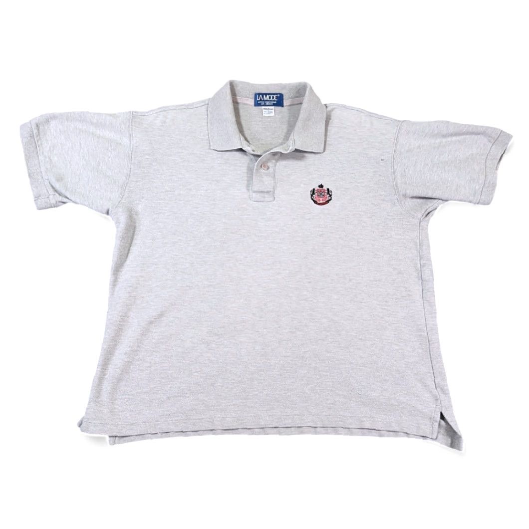 Vintage VINTAGE La Mode Polo Shirt Adult LARGE Gray Golf Crest USA Made 90s Size US L / EU 52-54 / 3 - 2 Thumbnail