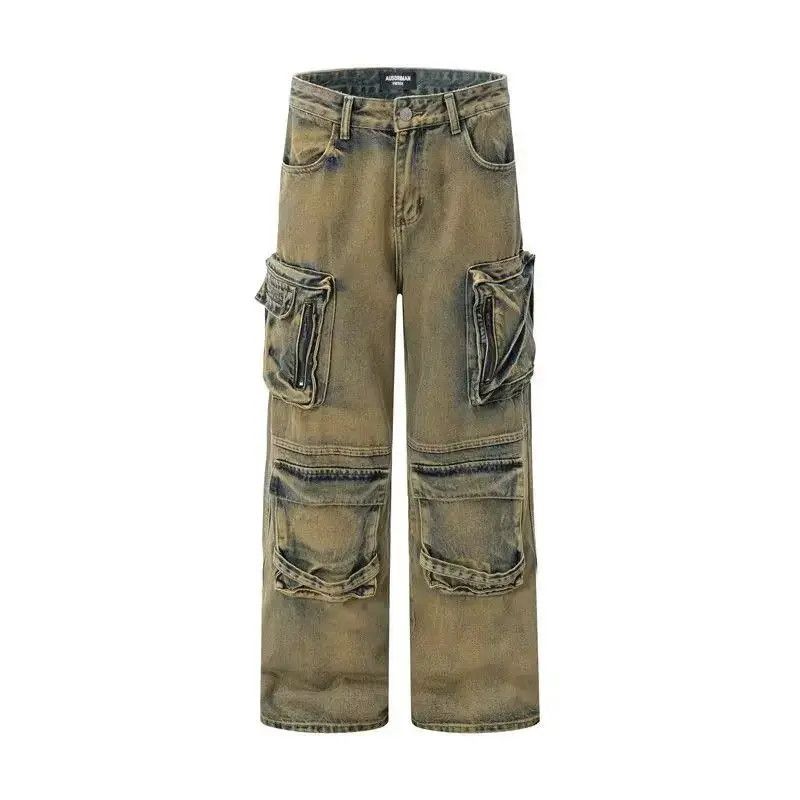 Japanese Brand Retro loose wide leg pocket jeans Size US 32 / EU 48 - 6 Thumbnail
