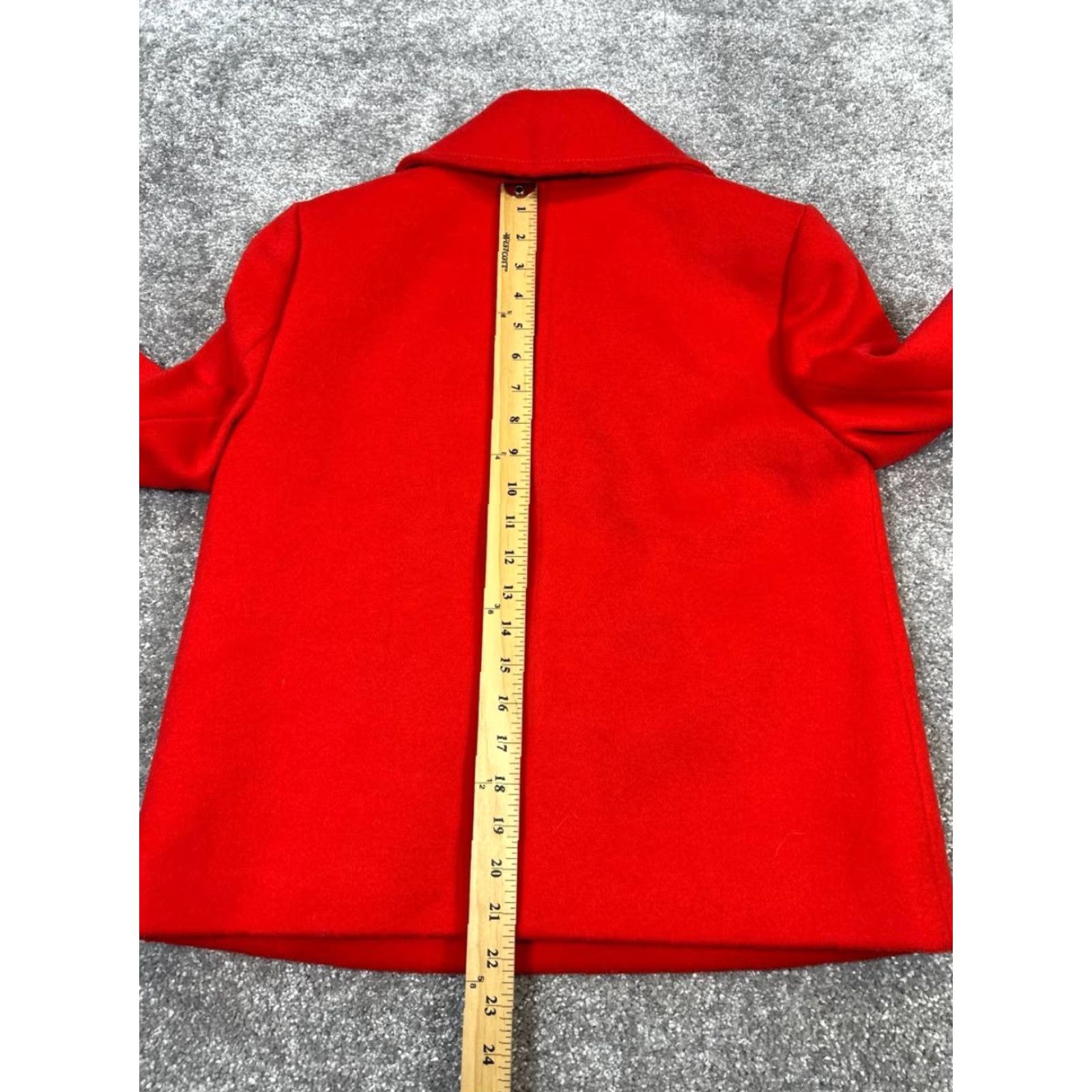 J.Crew VINTAGE J.Crew Pea Coat Women 6 Wool Red Fall Winter Casual Reg Bibfront Size M / US 6-8 / IT 42-44 - 7 Thumbnail