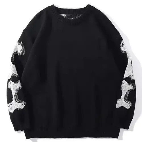 Japanese Brand Kanako x Maiko Skeleton Bone Printed Knitted Sweaters Size US XL / EU 56 / 4 - 8 Thumbnail