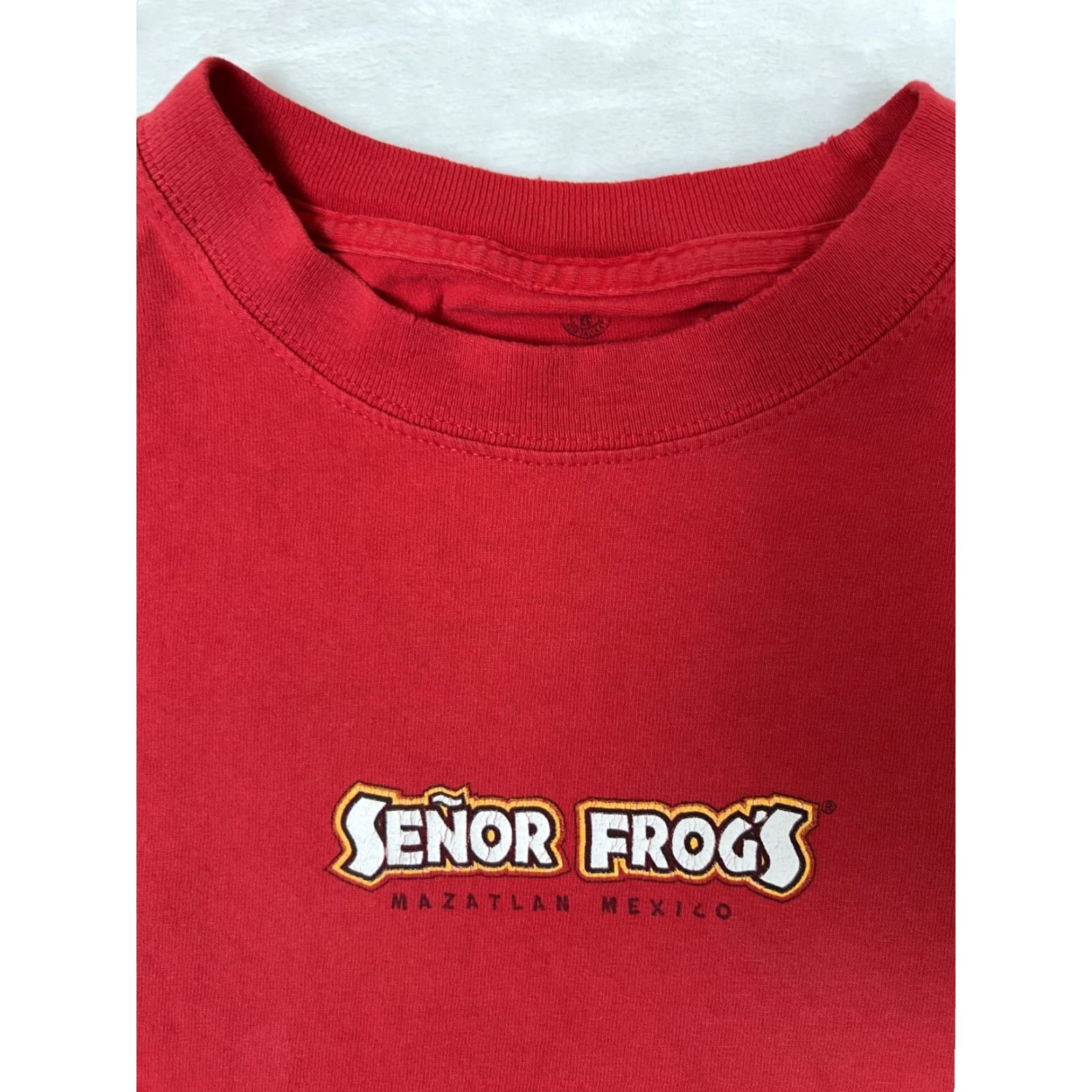 Vintage VINTAGE Senor Frogs T-Shirt Men XL Red 90s Mazatlan Mexico Crew Neck Short Sleeve Cotton Size US XL / EU 56 / 4 - 3 Thumbnail