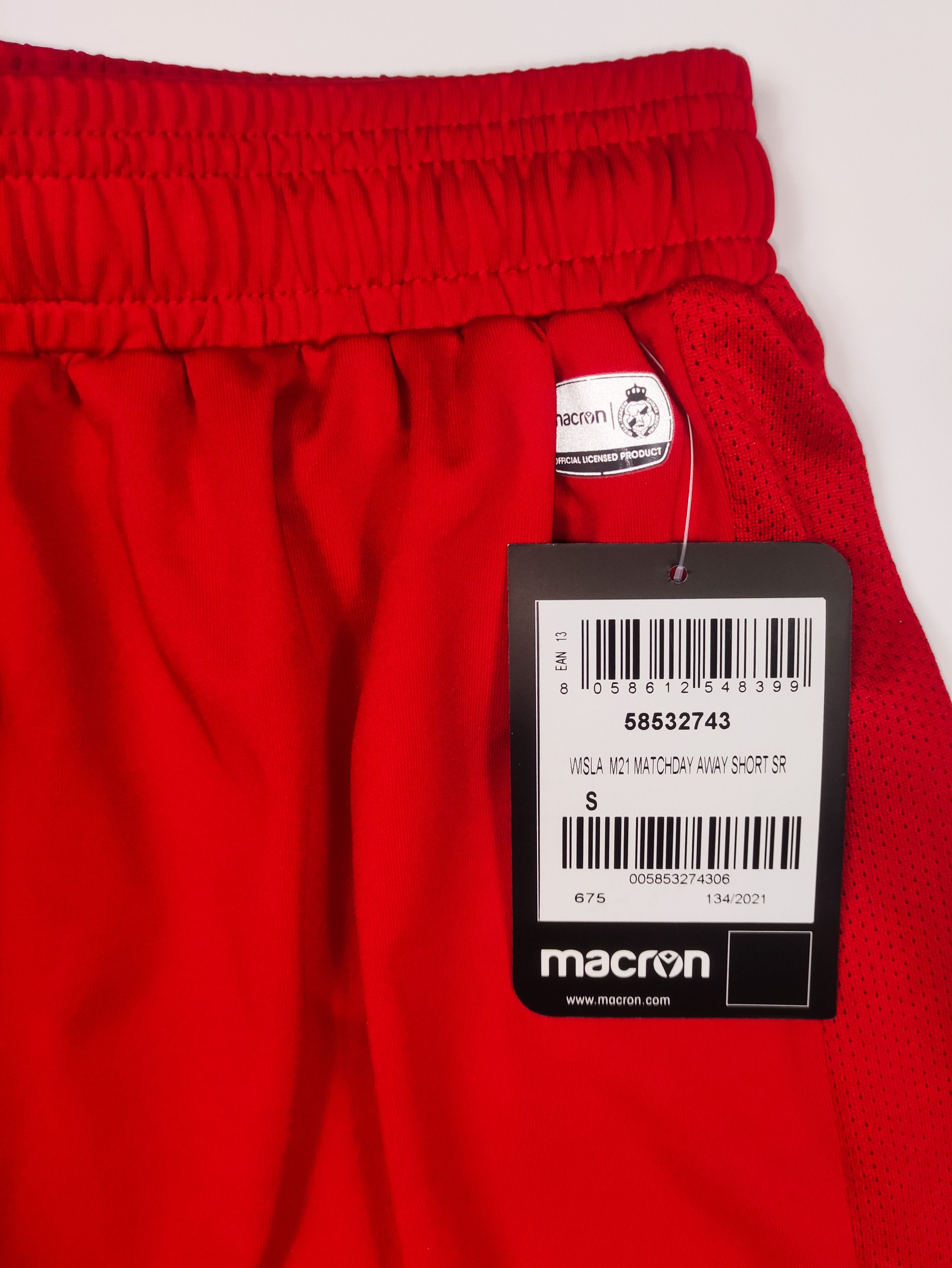 Macron BNWT Wisła Kraków 2020 2021 2022 Macron Home Shorts Size US 30 / EU 46 - 4 Thumbnail