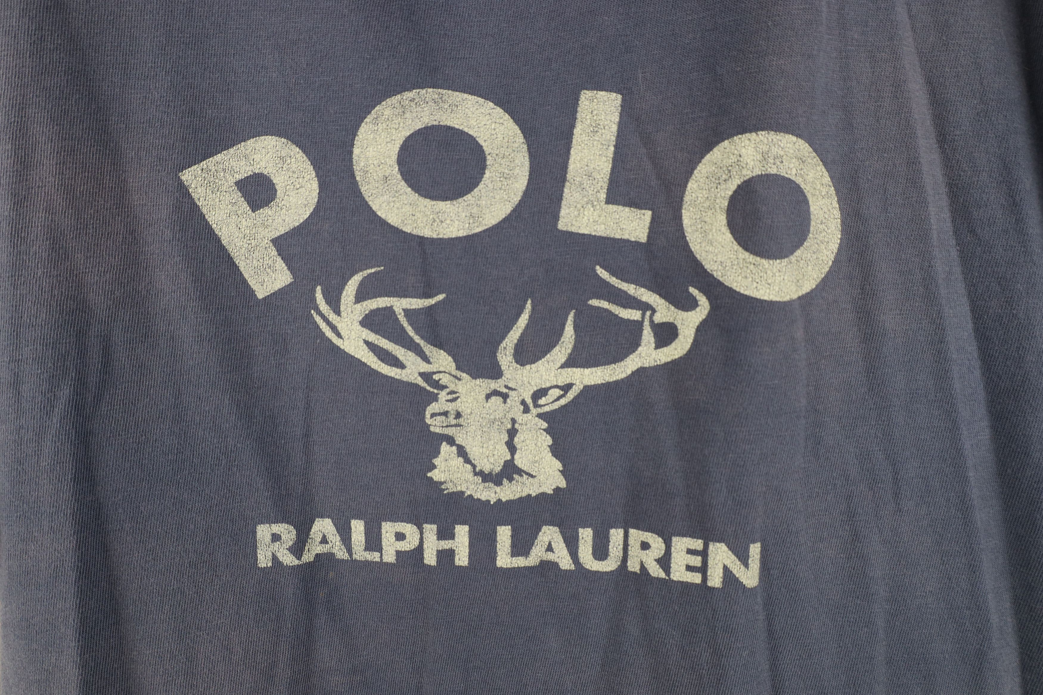 Ralph Lauren × Vintage Vintage 90s Ralph Lauren Sportsman Elk T-Shirt Blue USA Size US L / EU 52-54 / 3 - 4 Thumbnail