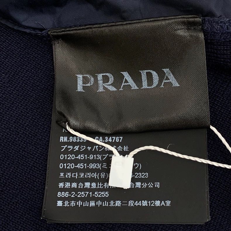 Prada Prada Color-blocked wool V-neck single-breasted long-sleev Size US L / EU 52-54 / 3 - 6 Thumbnail