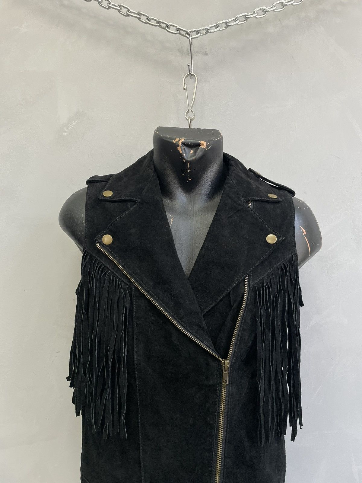 14th Addiction Hysteric glamour black vest y2k suede leather y2k Size S / US 4 / IT 40 - 2 Thumbnail