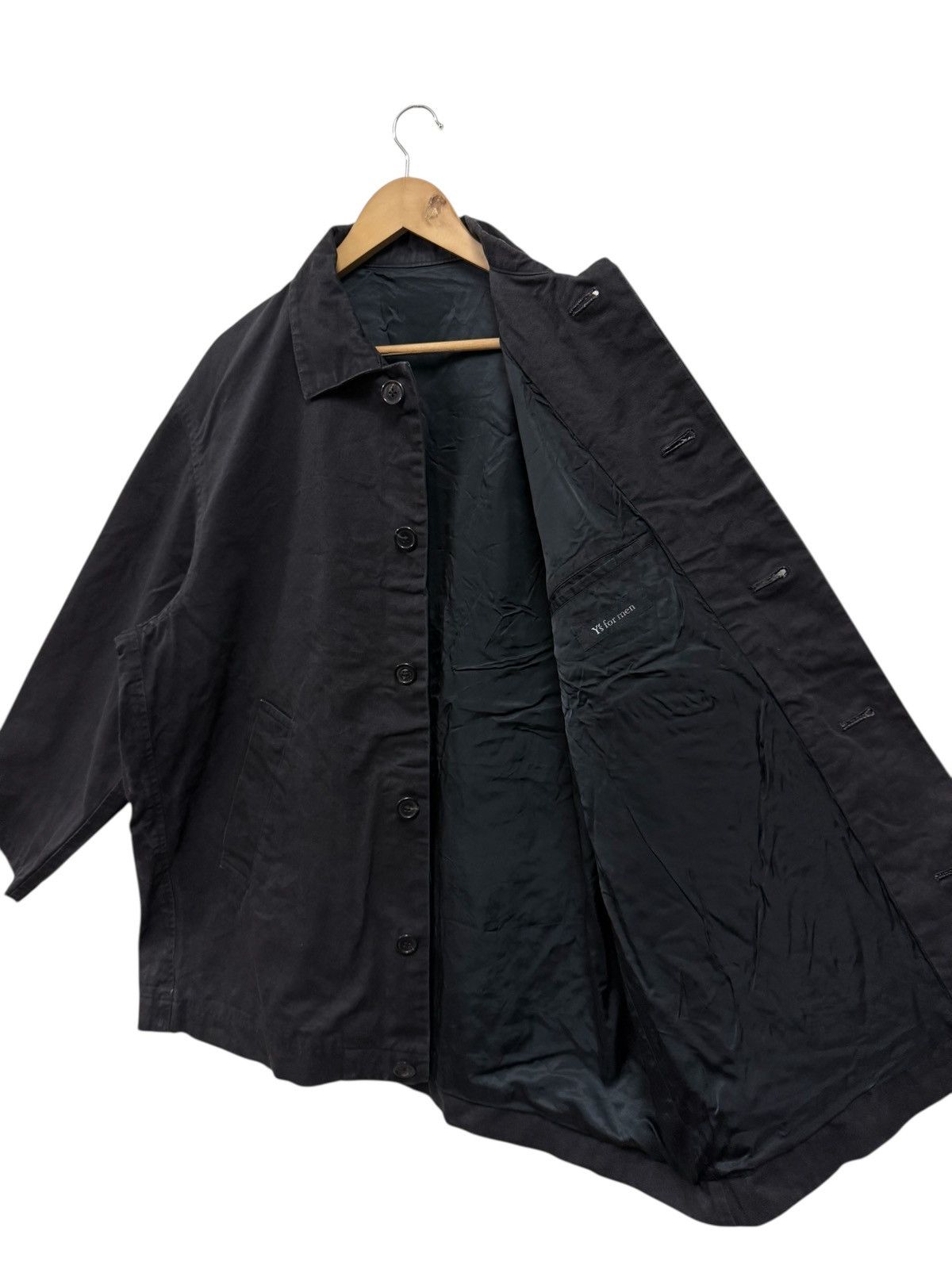 Yohji Yamamoto Vtg Yohji Yamamoto Jacket Button up Oversize Balmacaan Size US XXL / EU 58 / 5 - 6 Thumbnail