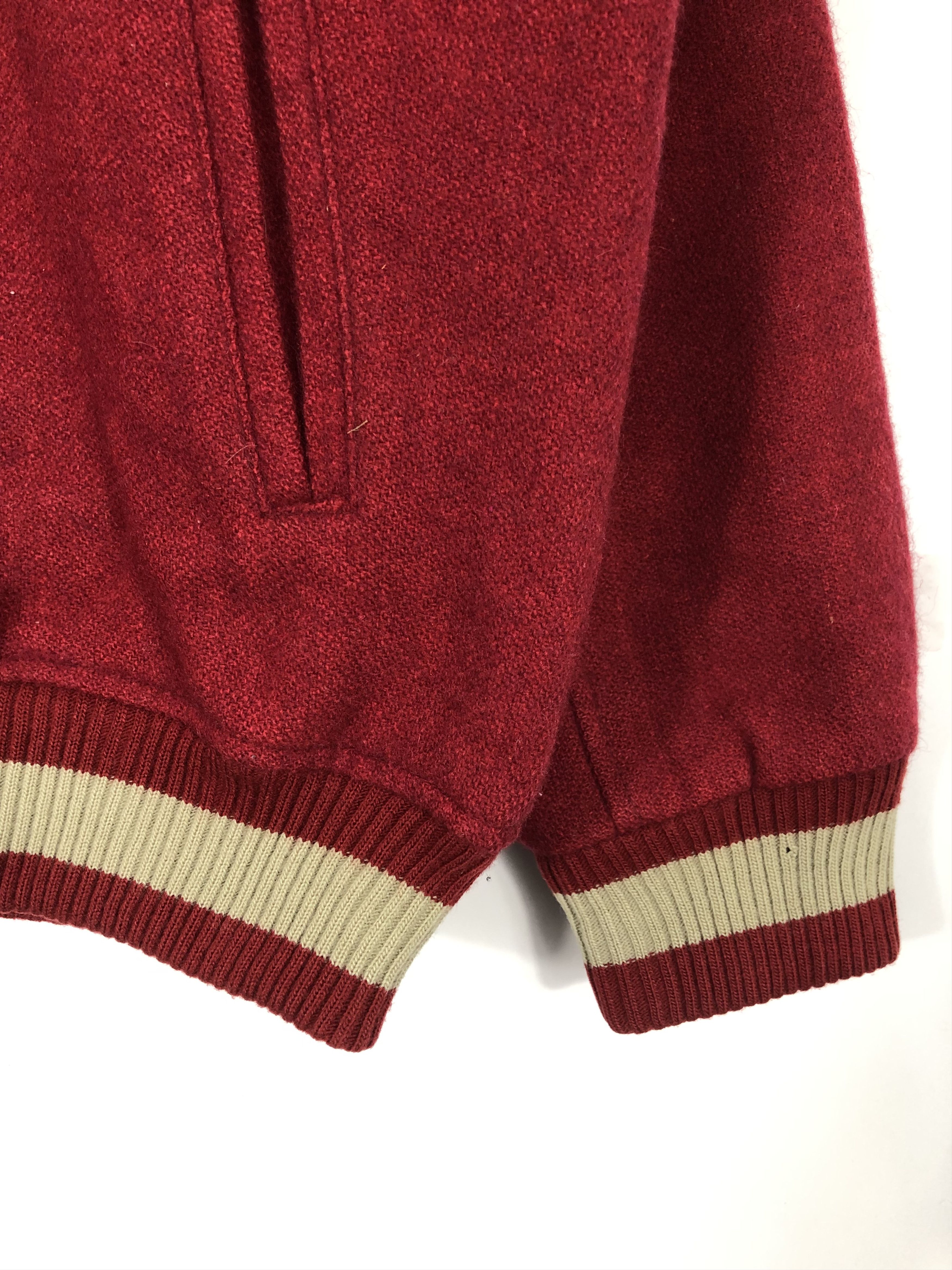 Japanese Brand Vintage 80s Varsity Jacket Red Made In Japan V0176 Size US L / EU 52-54 / 3 - 6 Thumbnail