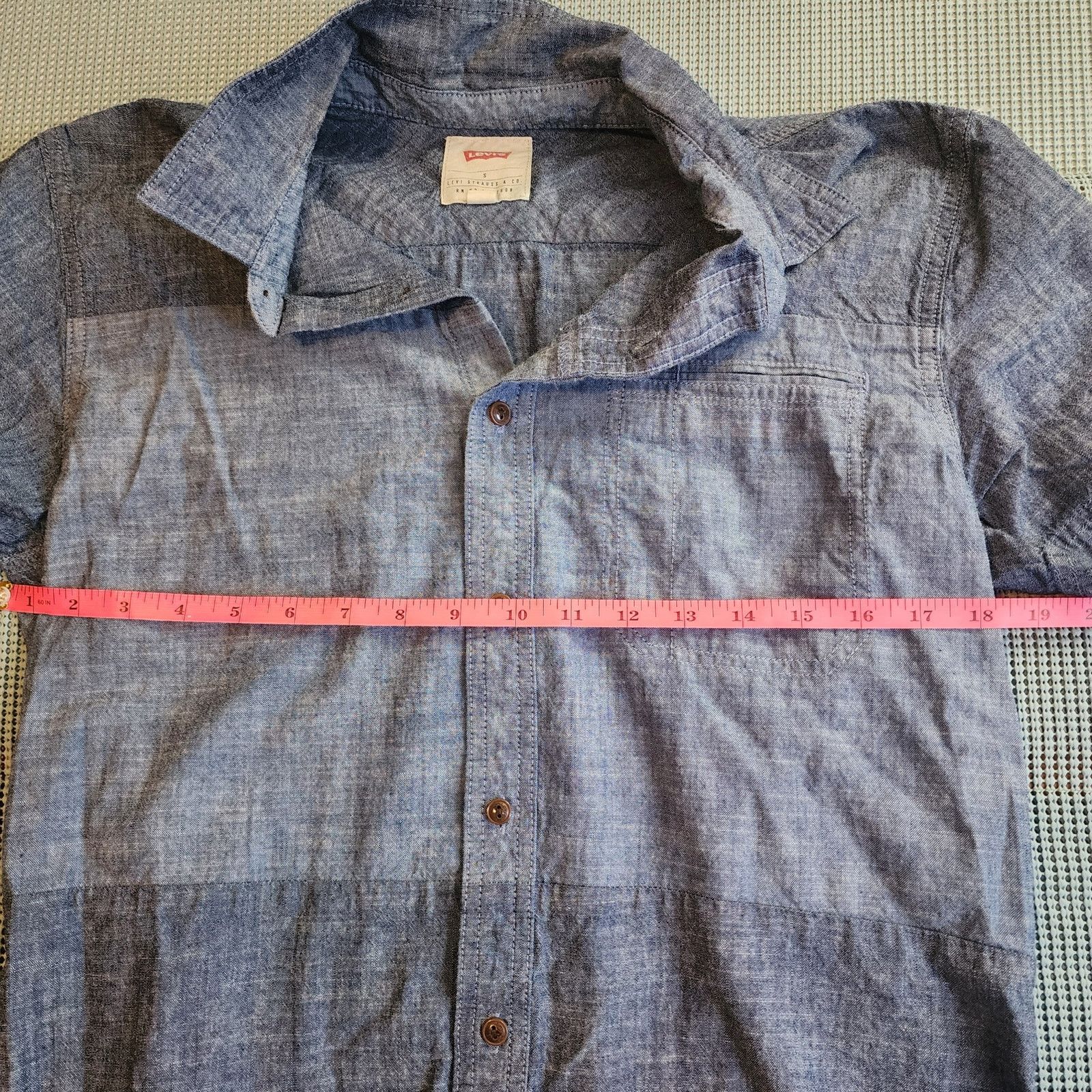 Levi's Levi Strauss Men's S Two-Tone Light Blue Chambray Shirt Size US S / EU 44-46 / 1 - 4 Thumbnail