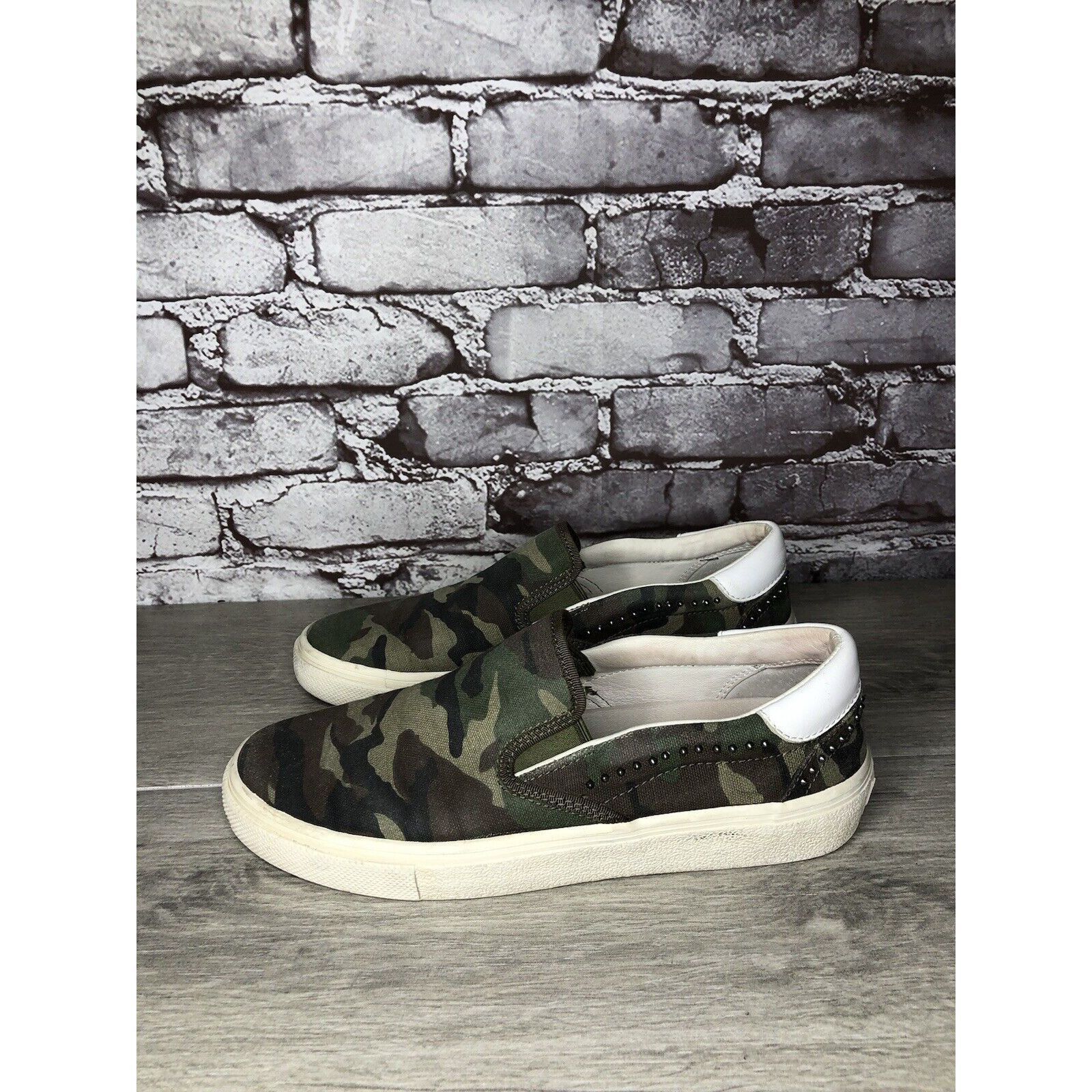 ASH Ash Nikita Camouflage Army Military Canvas Slip On Sneakers Size US 8.5 / IT 38.5 - 9 Thumbnail