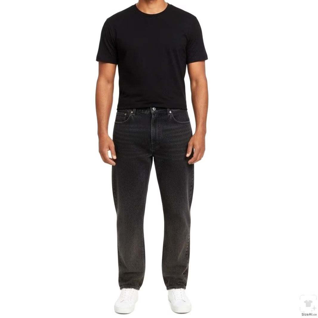 Levi's Levis 550 Jeans Mens 40x32 Black Charcoal Wash Relaxed Tapered Zip Fly Denim 5-Pocket Logo USA Leather Patch Size US 40 / EU 56 - 4 Thumbnail