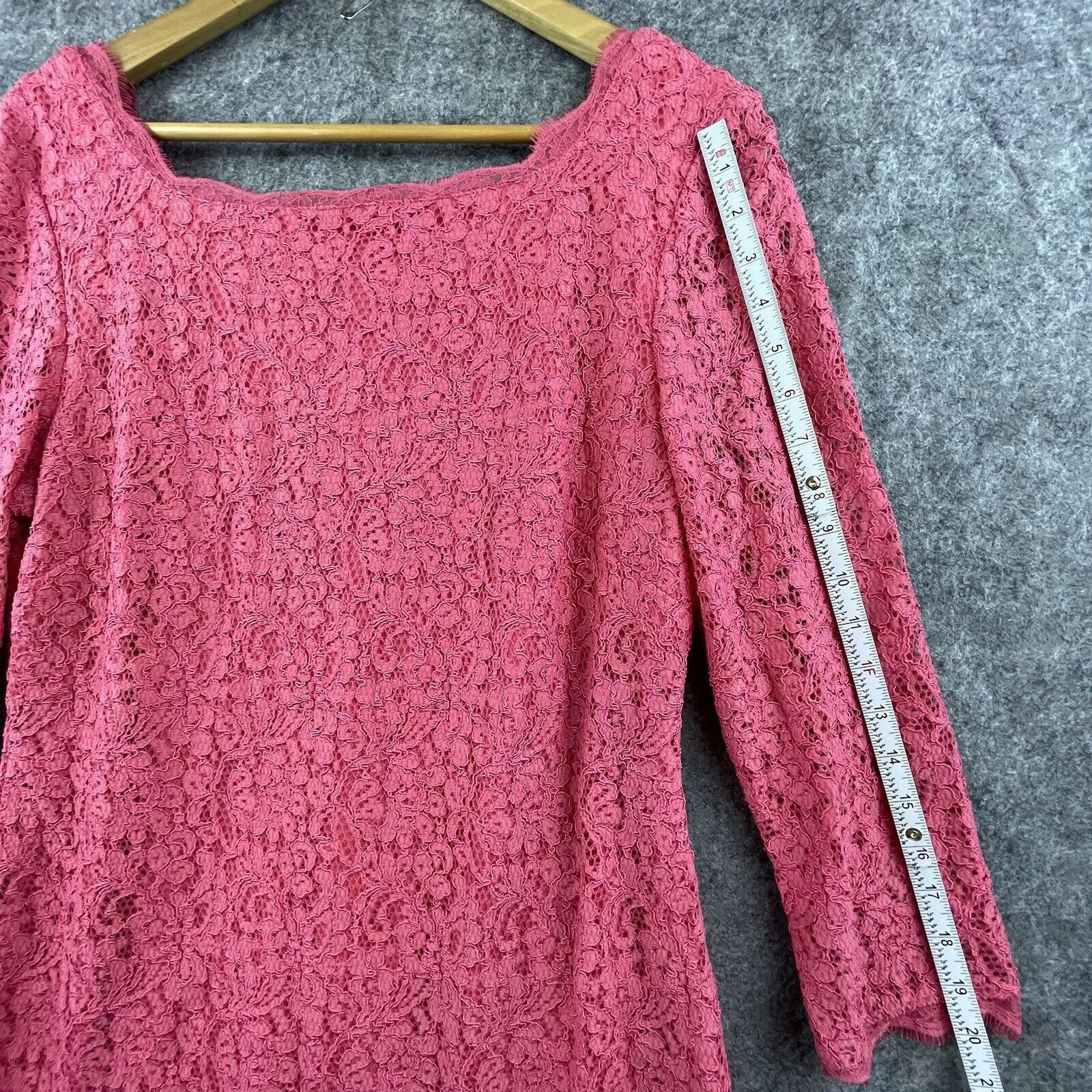 Adrianna Papell Adrianna Papell Dress 16 Pink Lace Sheath Y2K 90s Full Zip Size XXL / US 16-18 / IT 52-54 - 4 Thumbnail