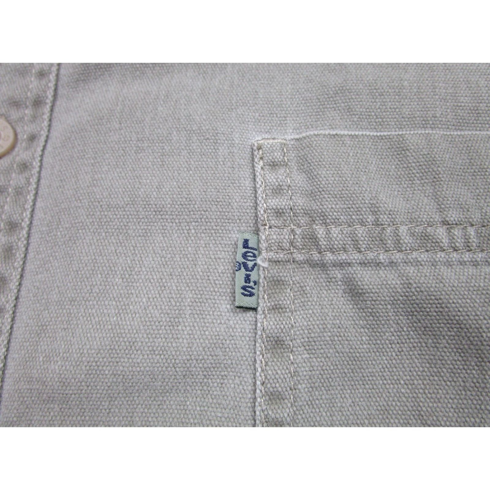 Levi's VINTAGE Levi's Canvas Shirt Men XL Beige Casual Workwear 90s Grunge Cowboy Size US XL / EU 56 / 4 - 4 Thumbnail