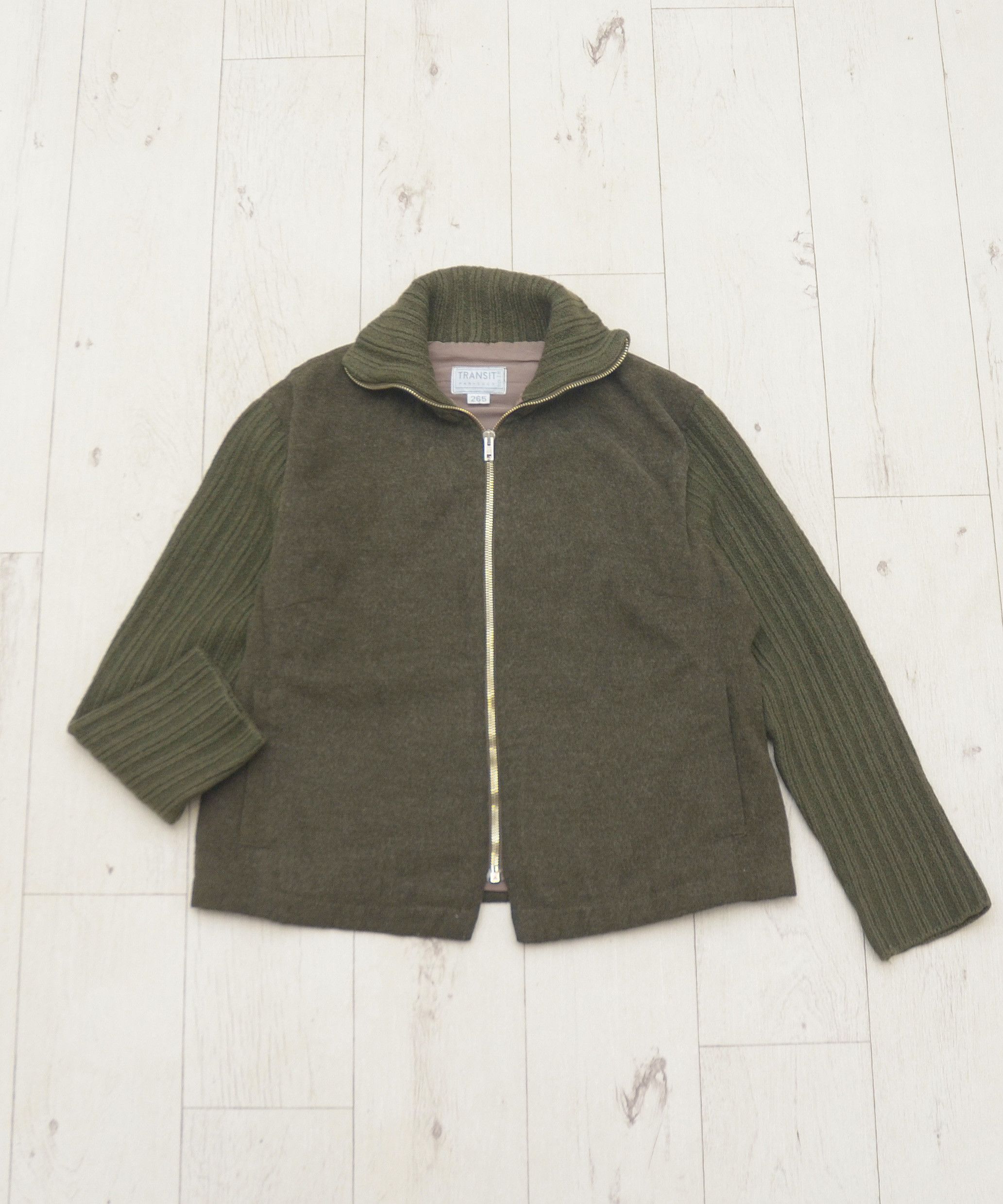 Transit Transit Par Such Full Zip Wool Sweater Y2k Moto Biker Jacket Size M / US 6-8 / IT 42-44 - 1 Thumbnail