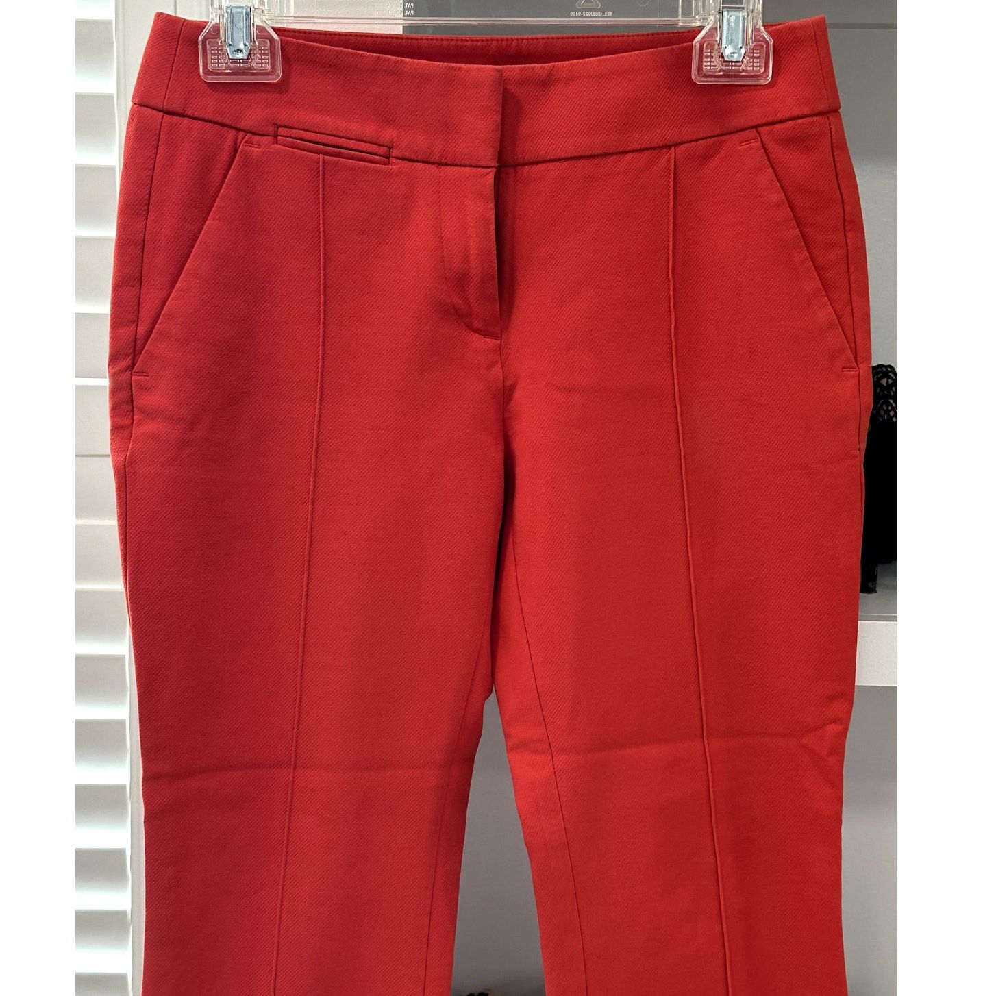 Loft Ann Taylor Loft Marisa Orange Straight Crop Pants 0P Size 25" / US 0 / IT 36 - 2 Thumbnail