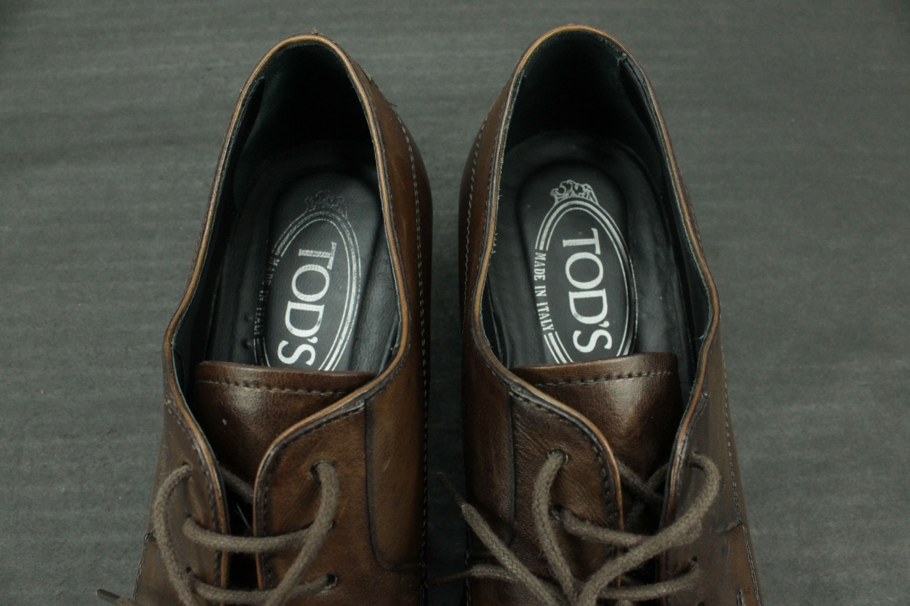 Tod's Tod’s Wingtip Classic Oxford Lace Up Brown Leather Shoes Size US 8 / IT 38 - 6 Thumbnail