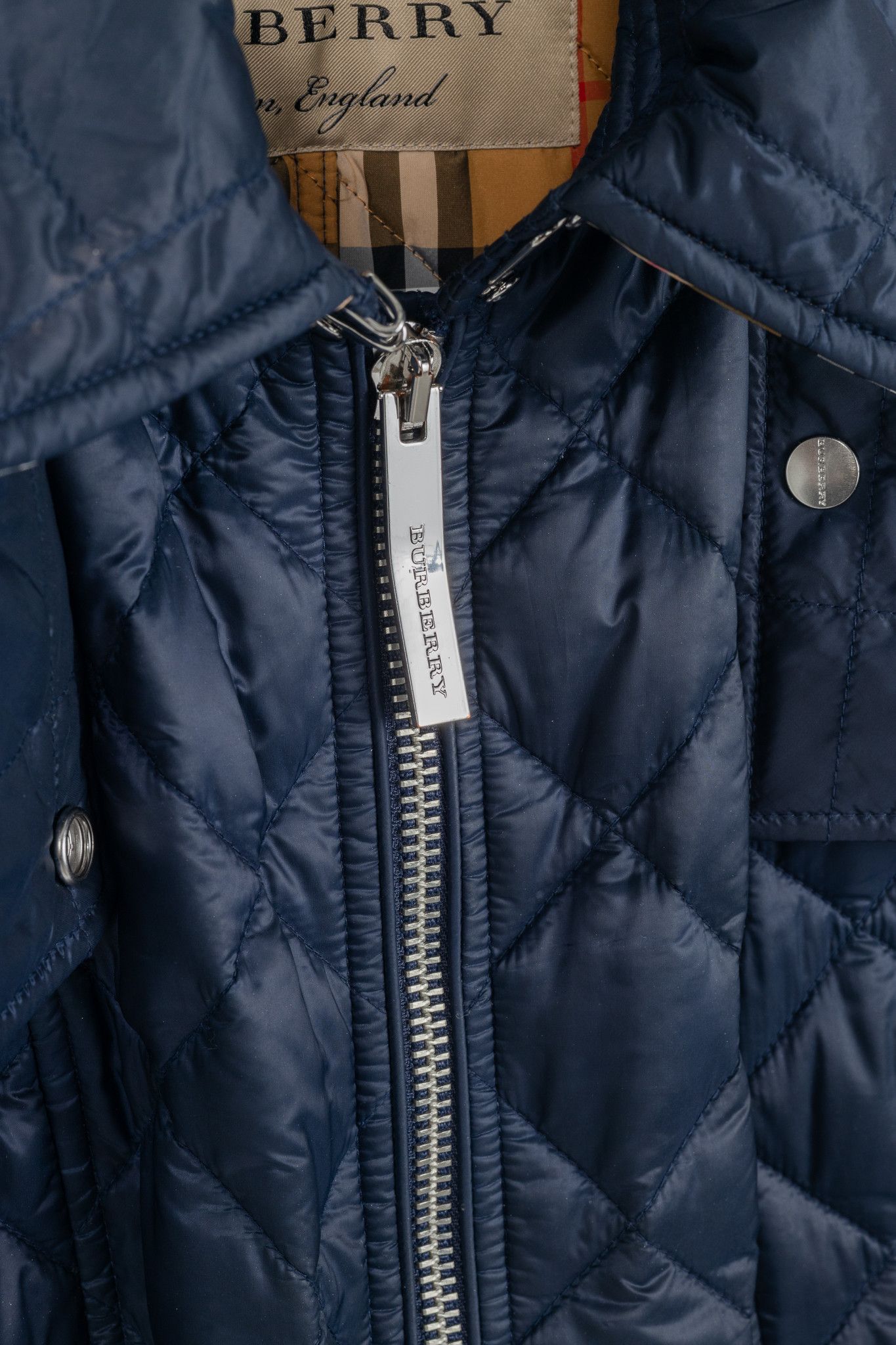 Burberry Burberry Baughton Navy Belted Hooded Quilted Coat Size M / US 6-8 / IT 42-44 - 10 Thumbnail
