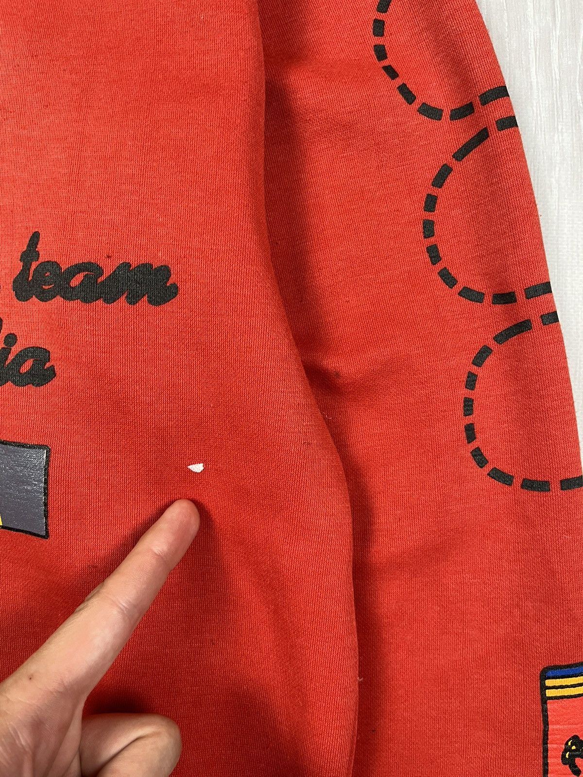Vintage Vintage 90s Ferrari Racing Team Italia Monza 76 sweatshirt Size US L / EU 52-54 / 3 - 5 Thumbnail