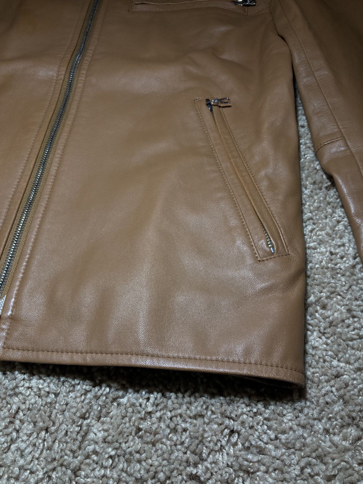 Bape 2000 Bape Leather Sheepskin Biker Rider Tan Jacket 90s Nigo Size US S / EU 44-46 / 1 - 3 Thumbnail