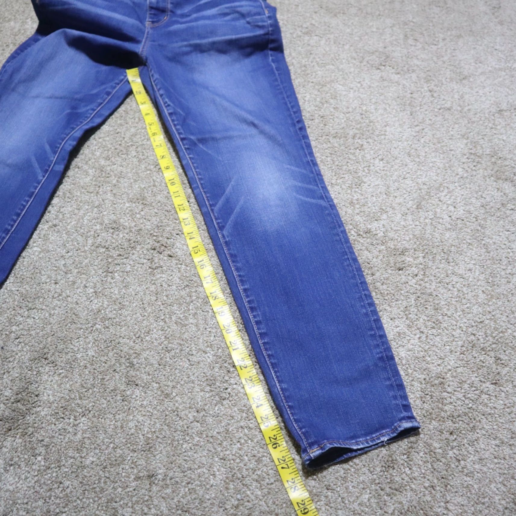 American Eagle Outfitters American Eagle Outfitters Jeans Jegging 14 Blue Denim High Rise 360 Super Stretch 14R Women Mens Size 36" / US 14 / IT 50 - 7 Thumbnail