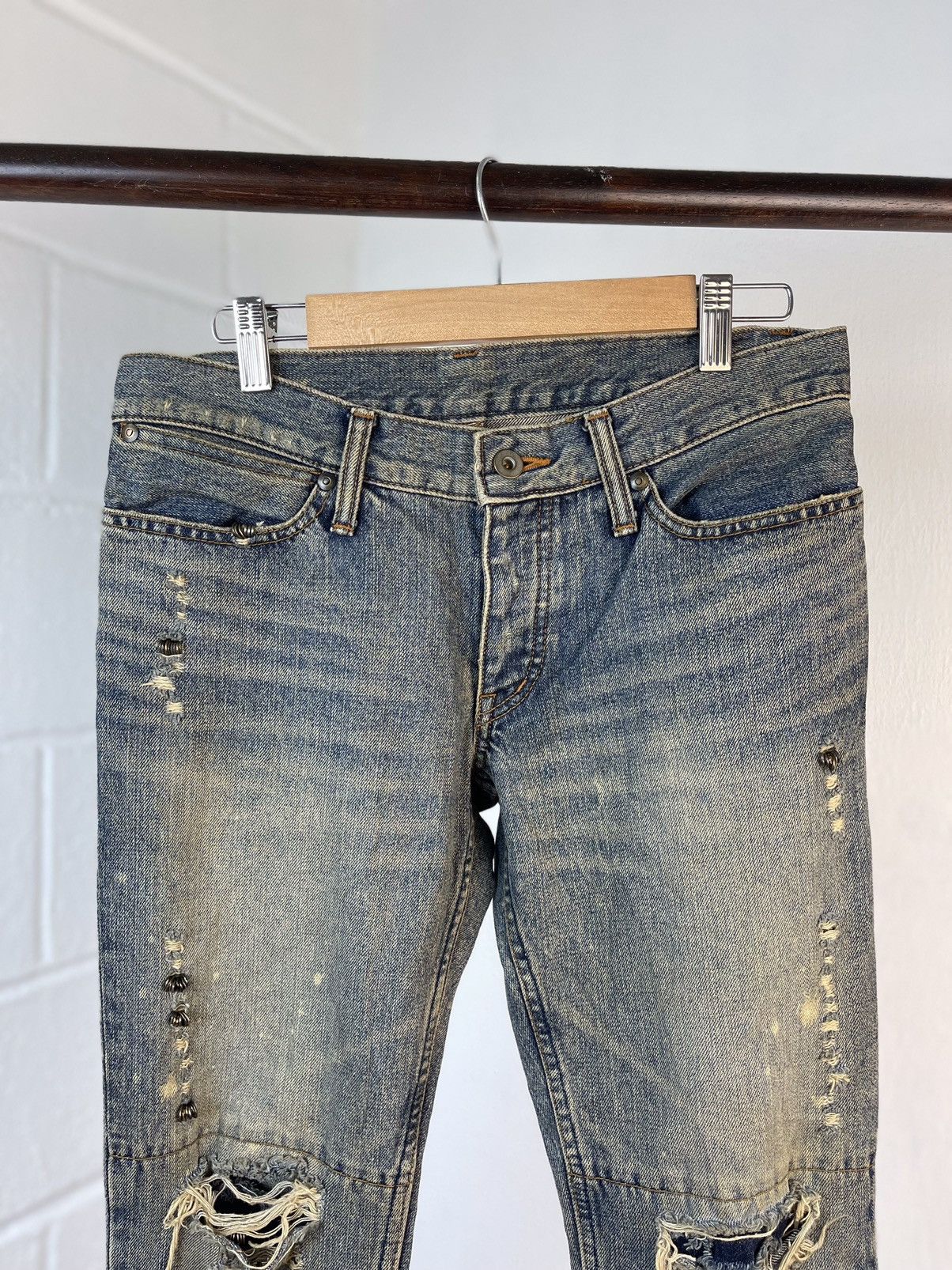 If Six Was Nine × KMRii × Le Grande Bleu (L.G.B.) TruePiece IFSIXWASNINE MUD MAX FLARE DENIM Size US 29 - 9 Thumbnail