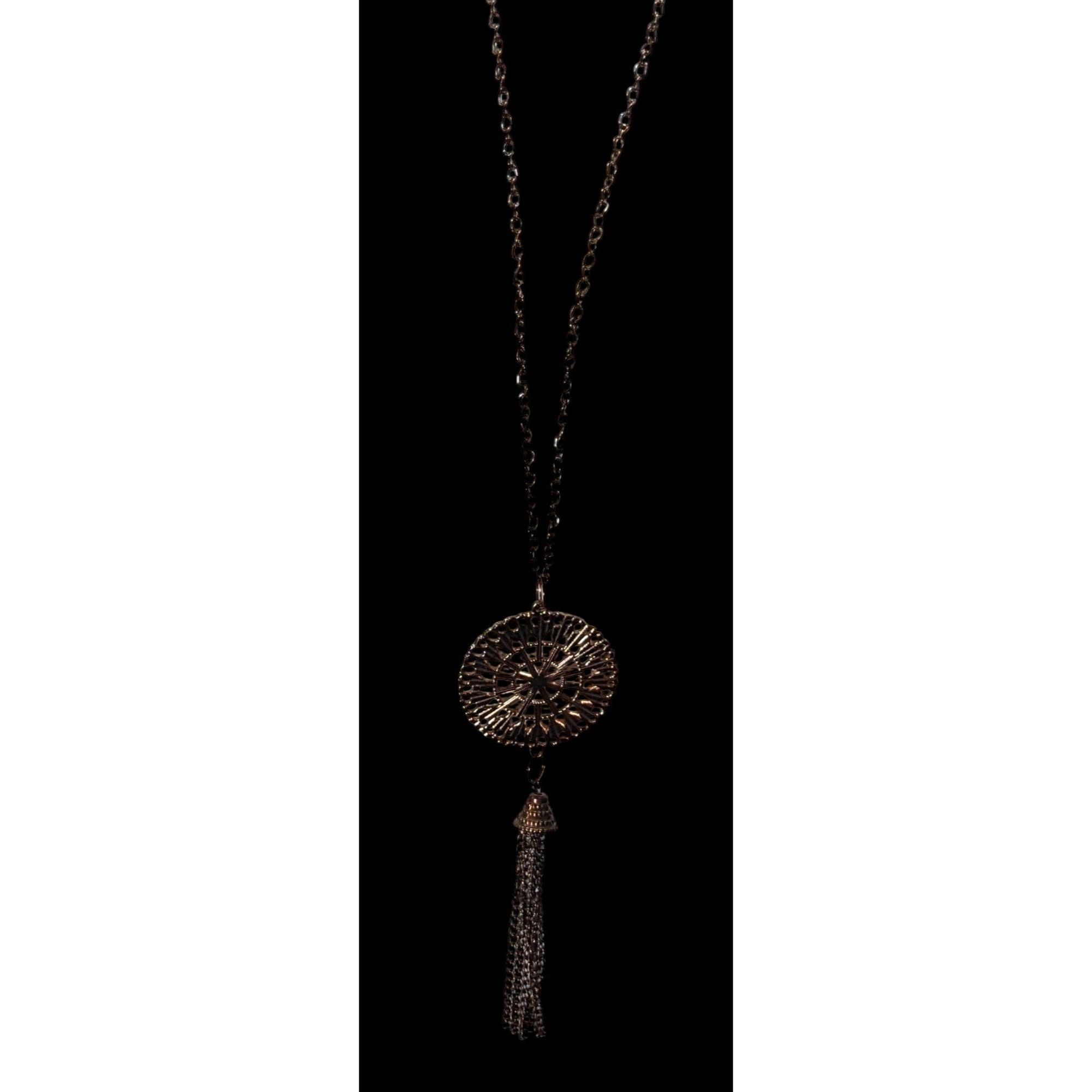 Other Bohemian Copper Tone Medallion Tassel Necklace Size ONE SIZE - 5 Thumbnail