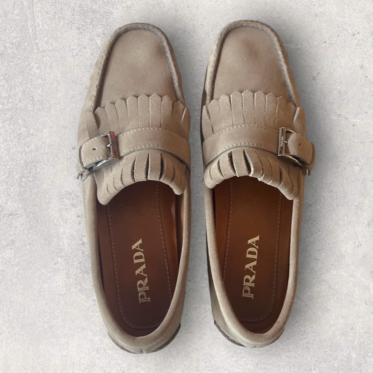 Prada Fringe Suede Drivers