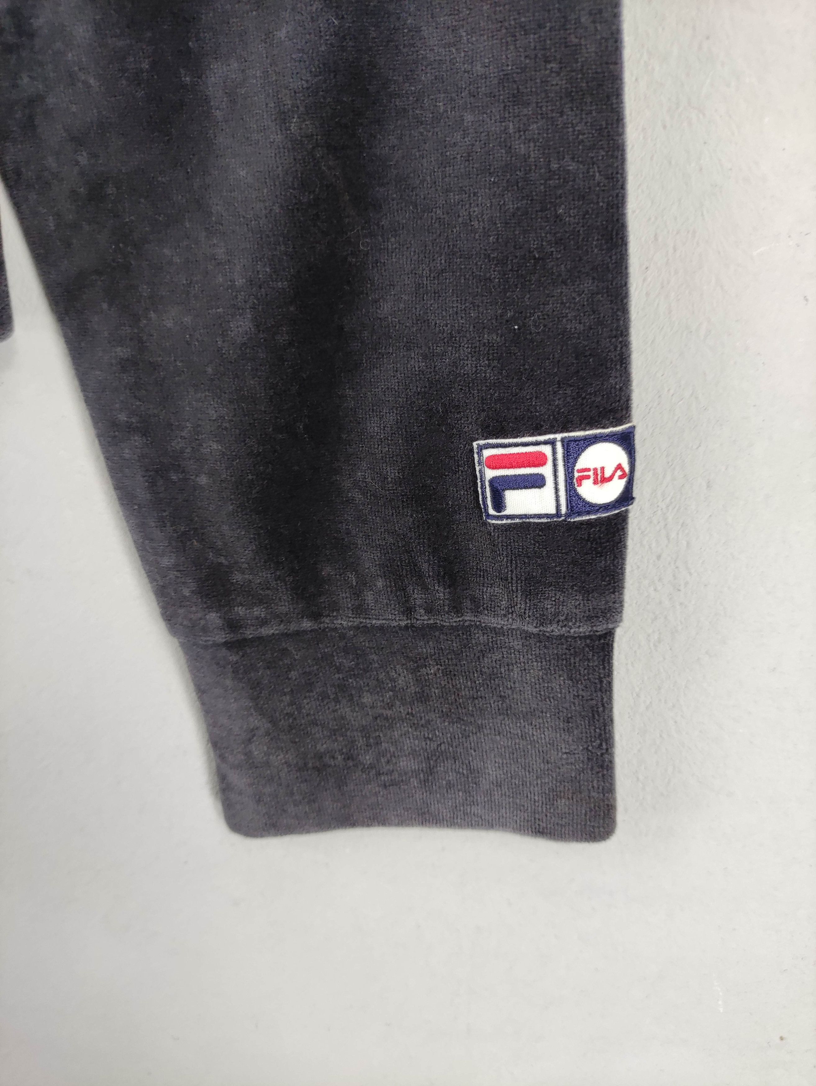 Fila Vintage Fila Velvet Pull Over Hoodie Sweater Zipper Size L / US 10 / IT 46 - 3 Thumbnail