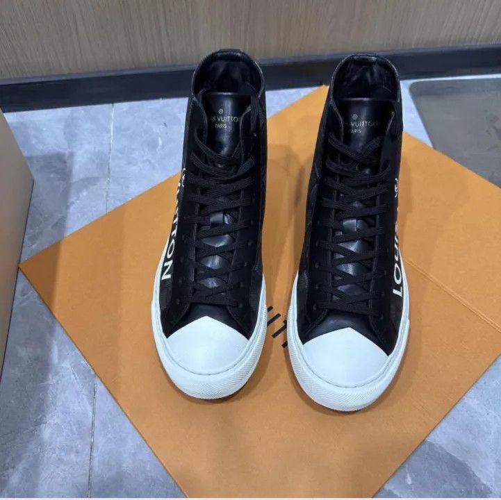 Louis Vuitton Louis Vuitton Black High-Top Fashion Sneakers -2508 Size US 7.5 / EU 40-41 - 2 Thumbnail