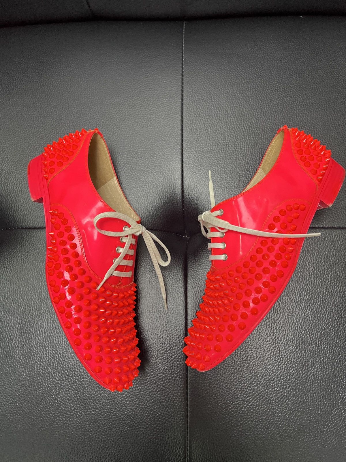 Christian Louboutin Christian Louboutin CL Red Studded Red Sole Low Top Boots Size US 7 / EU 40 - 8 Thumbnail
