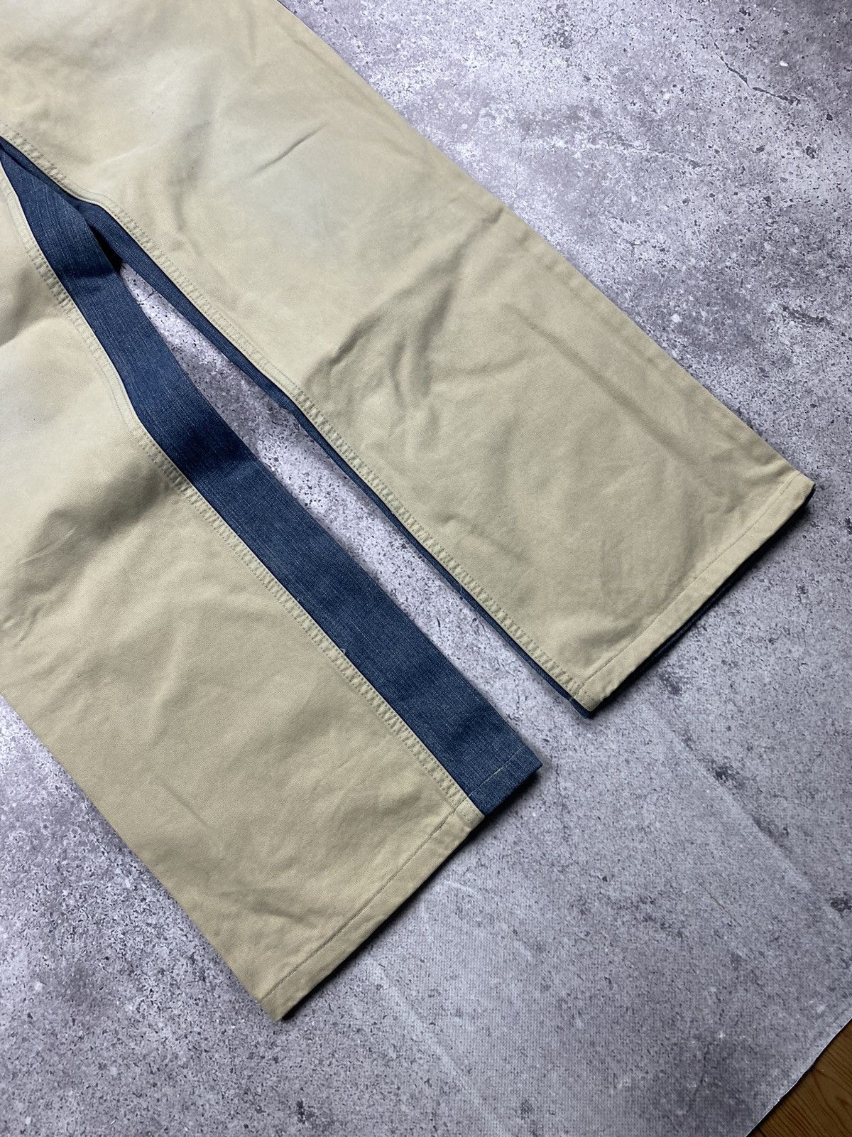 Designer × Japanese Brand Mongul “Two Face” Denim Corduroy Kapital Style Flare Jeans Size US 31 - 2 Thumbnail