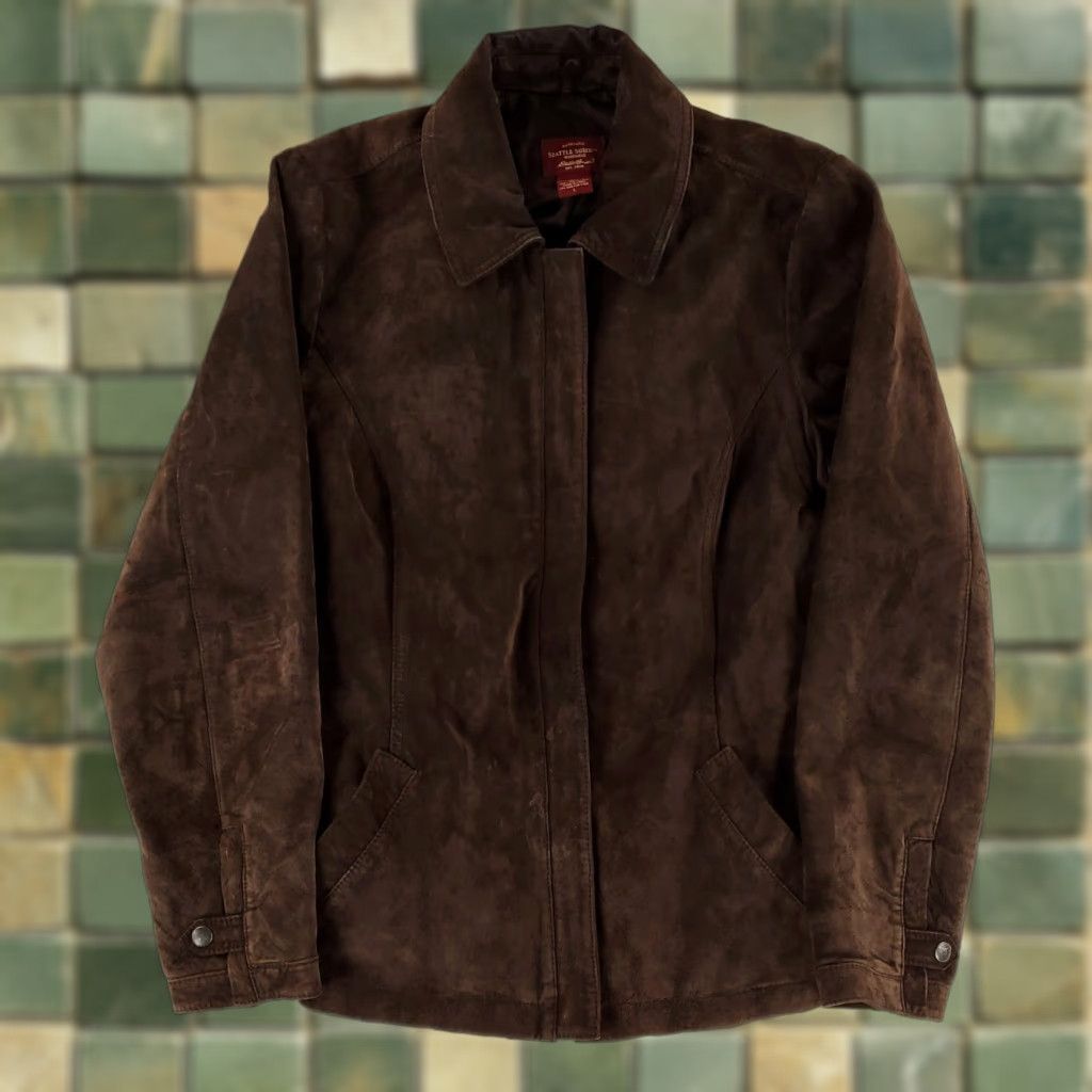 Eddie Bauer Eddie Bauer Seattle Suede Leather Jacket Brown Womens L Size L / US 10 / IT 46 - 1 Thumbnail