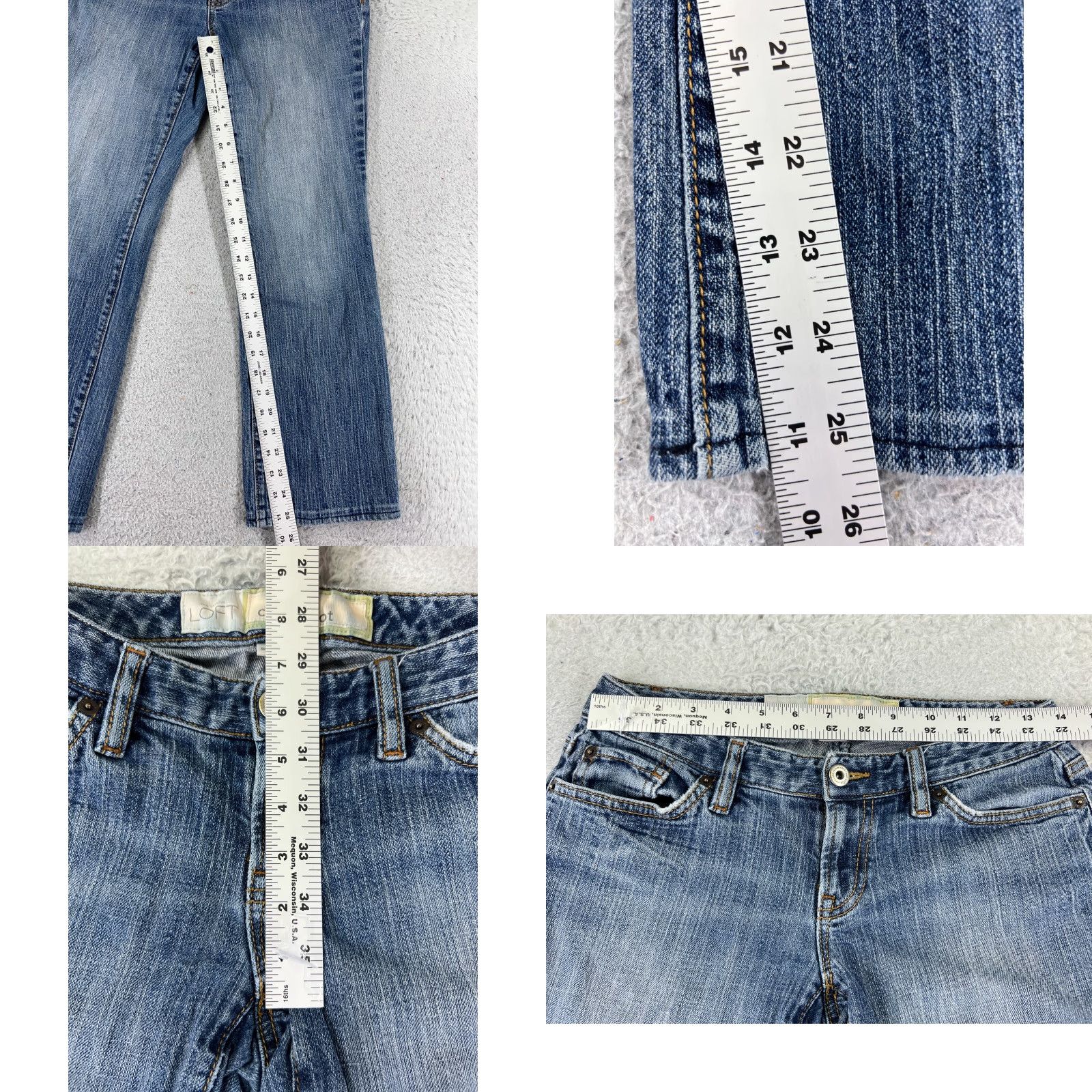 Loft LOFT Jeans Women's 6 Blue Denim Bootcut Low Rise 29in 5-Pocket Stretch Womens Size 28" / US 6 / IT 42 - 8 Thumbnail