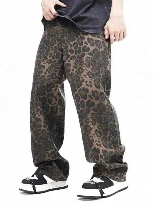 Jean Kurumiya x Ran Leopard Baggy Y2K loose fit Jeans Size US 32 / EU 48 - 1 Thumbnail