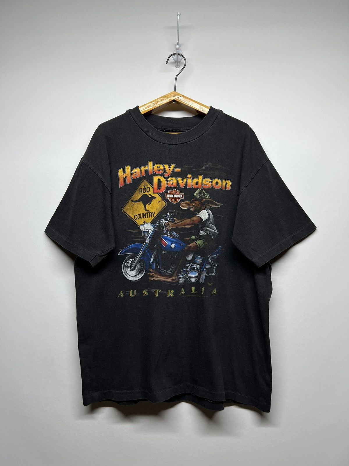 Harley Davidson × Vintage Vintage 1998 Y2k Harley Davidson Motorcycle Faded T-Shirt Size US M / EU 48-50 / 2 - 4 Thumbnail