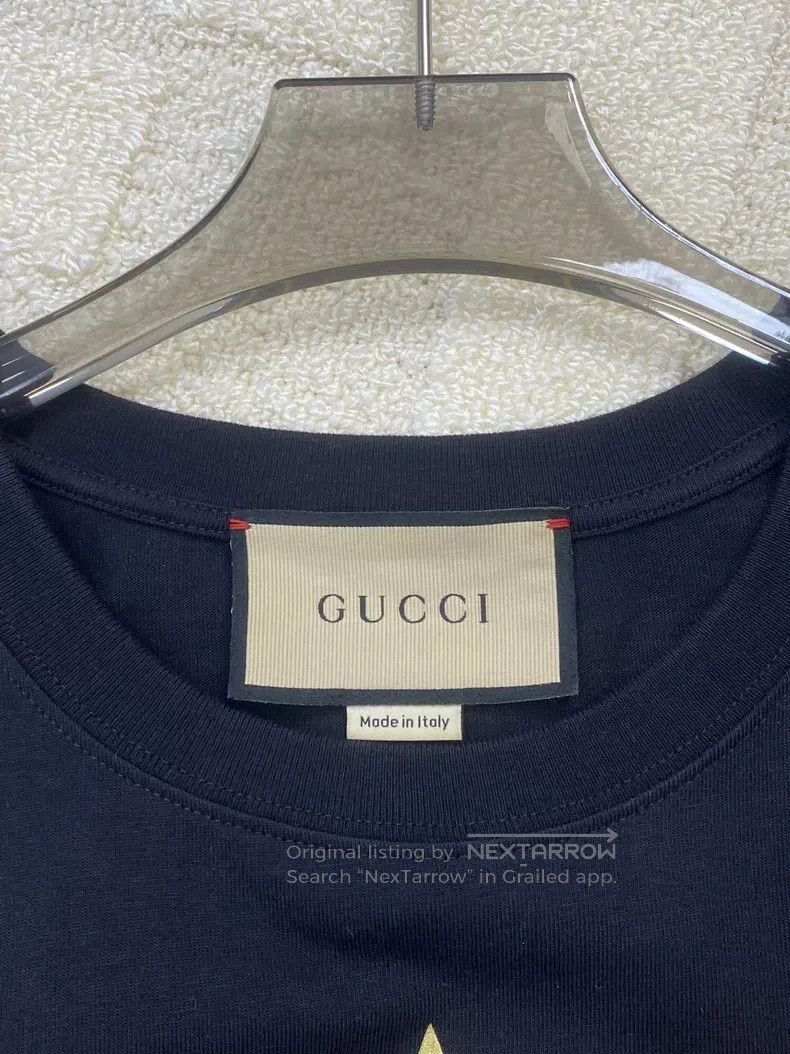 Gucci Gucci Black letter logo pattern printed short sleeves Size US XXS / EU 40 - 3 Thumbnail