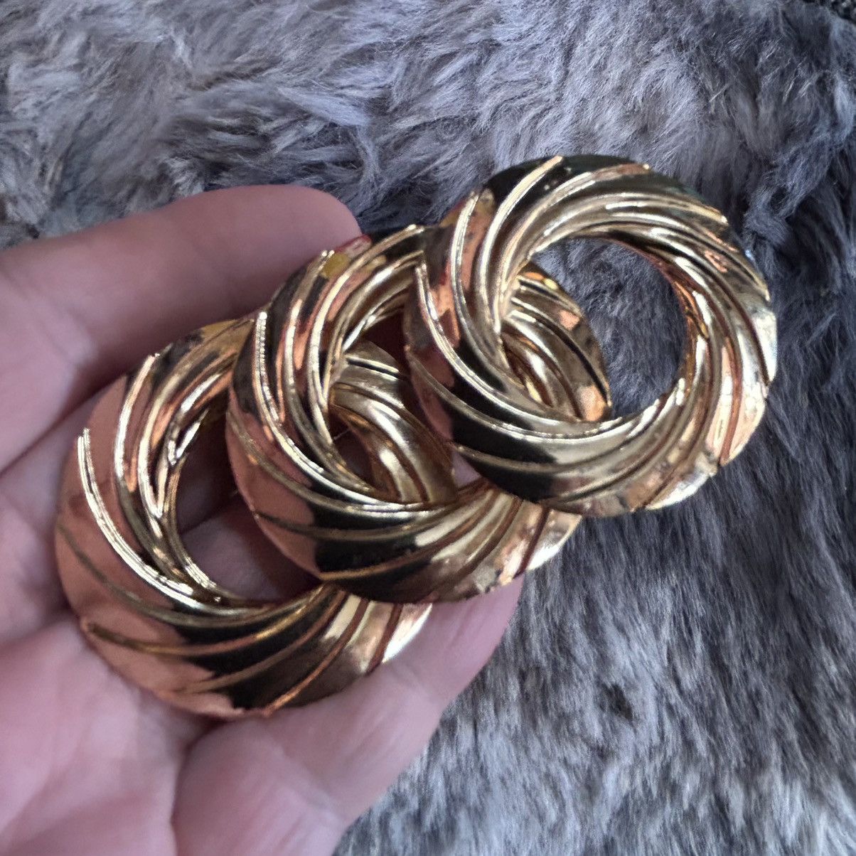 Vintage Vintage Jeri-Lou triple textured wreath gold scarf clip Size ONE SIZE - 4 Thumbnail