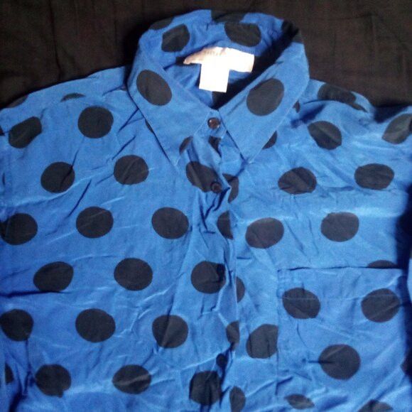 Other Vintage Michelle Stuart MCM Big Dots Silk Button Shirt Size M / US 6-8 / IT 42-44 - 1 Thumbnail