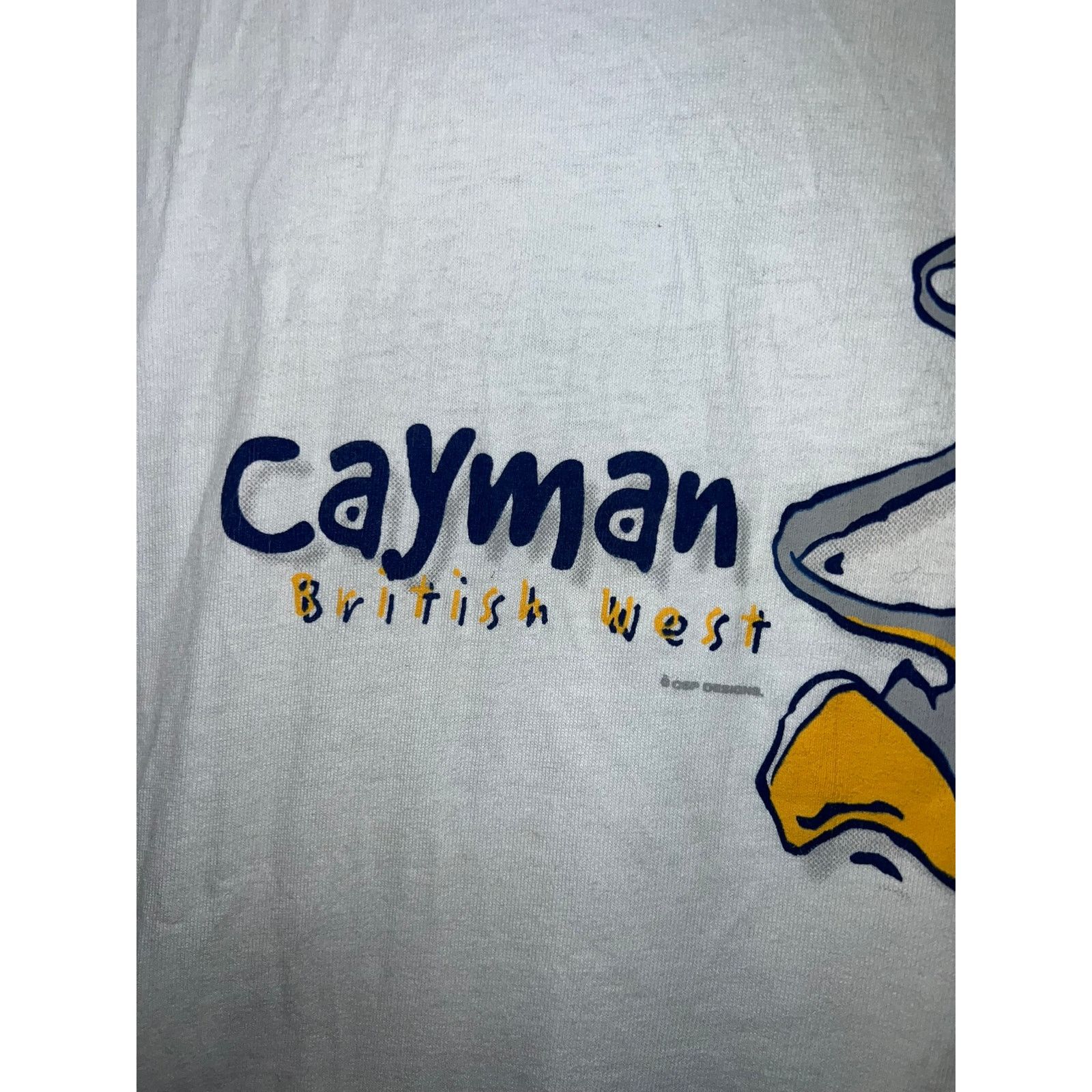 Hanes Vintage Cayman Islands Shirt Stingray White L Tee Size US L / EU 52-54 / 3 - 4 Thumbnail