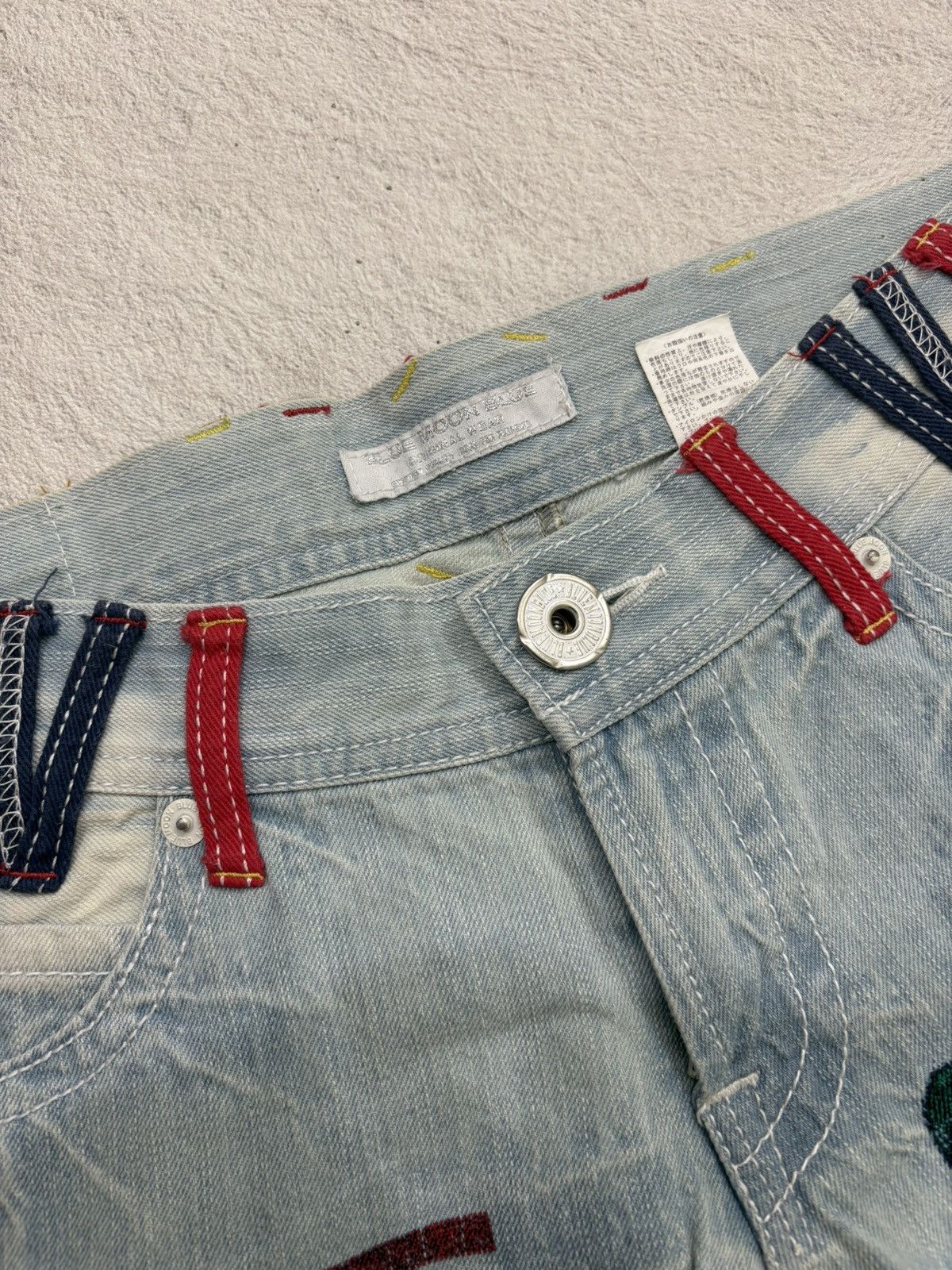 Hysteric Glamour 2000s Blue moon japan bootcut poem denim y2k style Size US 31 - 4 Thumbnail