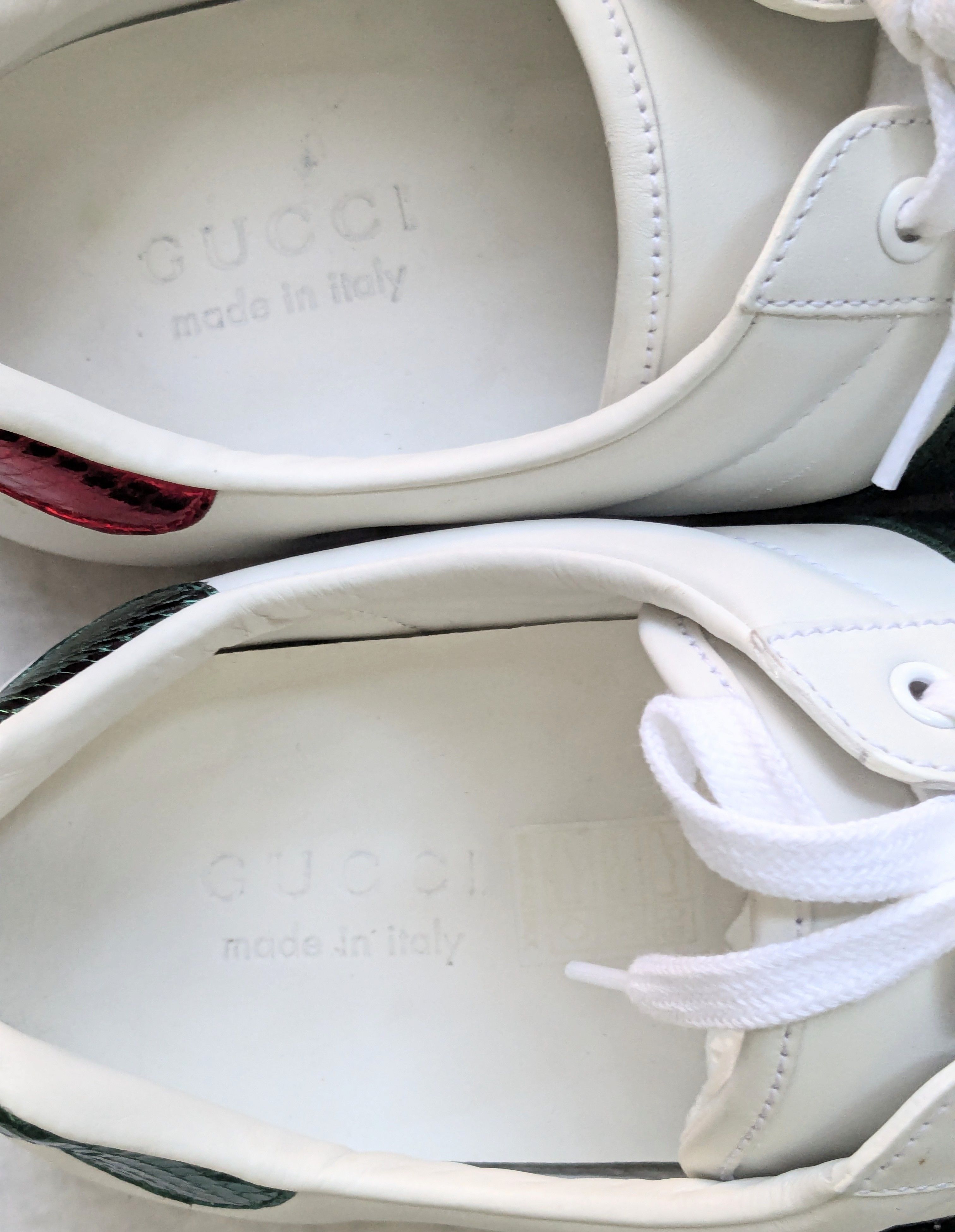 Gucci Gucci Ace Sneakers Snake 10 White Low Tops Leather Size US 10 / EU 43 - 6 Thumbnail