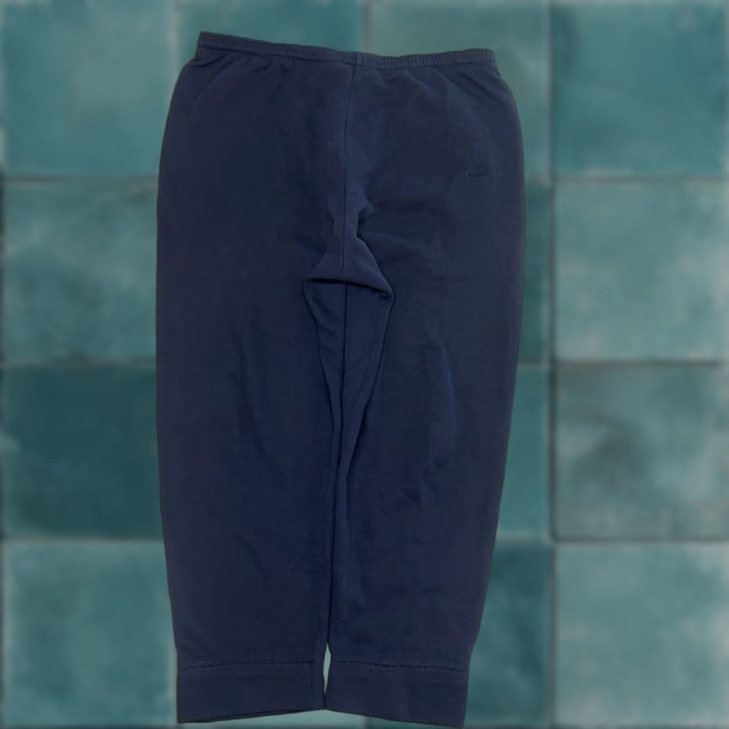 Nike VINTAGE Nike Blue Mens L Sweatpants Jogger USA Made Swoosh Spell Out Athleisure Sub-Brand Athletic Size US 33 - 1 Thumbnail